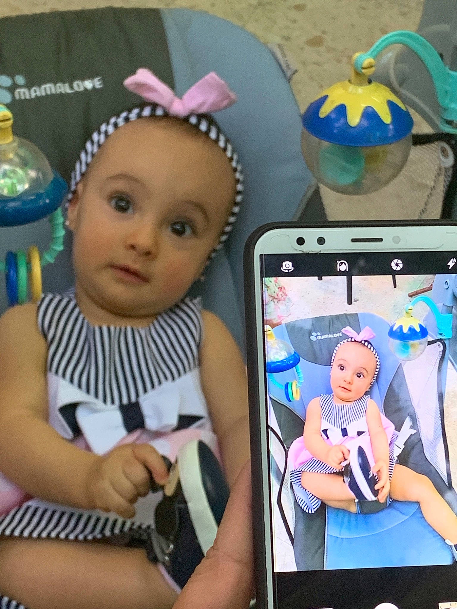 Lina joined the competition — help win amazing prizes! baby, baby_products, baby_toddler_clothing, child, electronic_device, head, headgear, person, product, technology, toddler