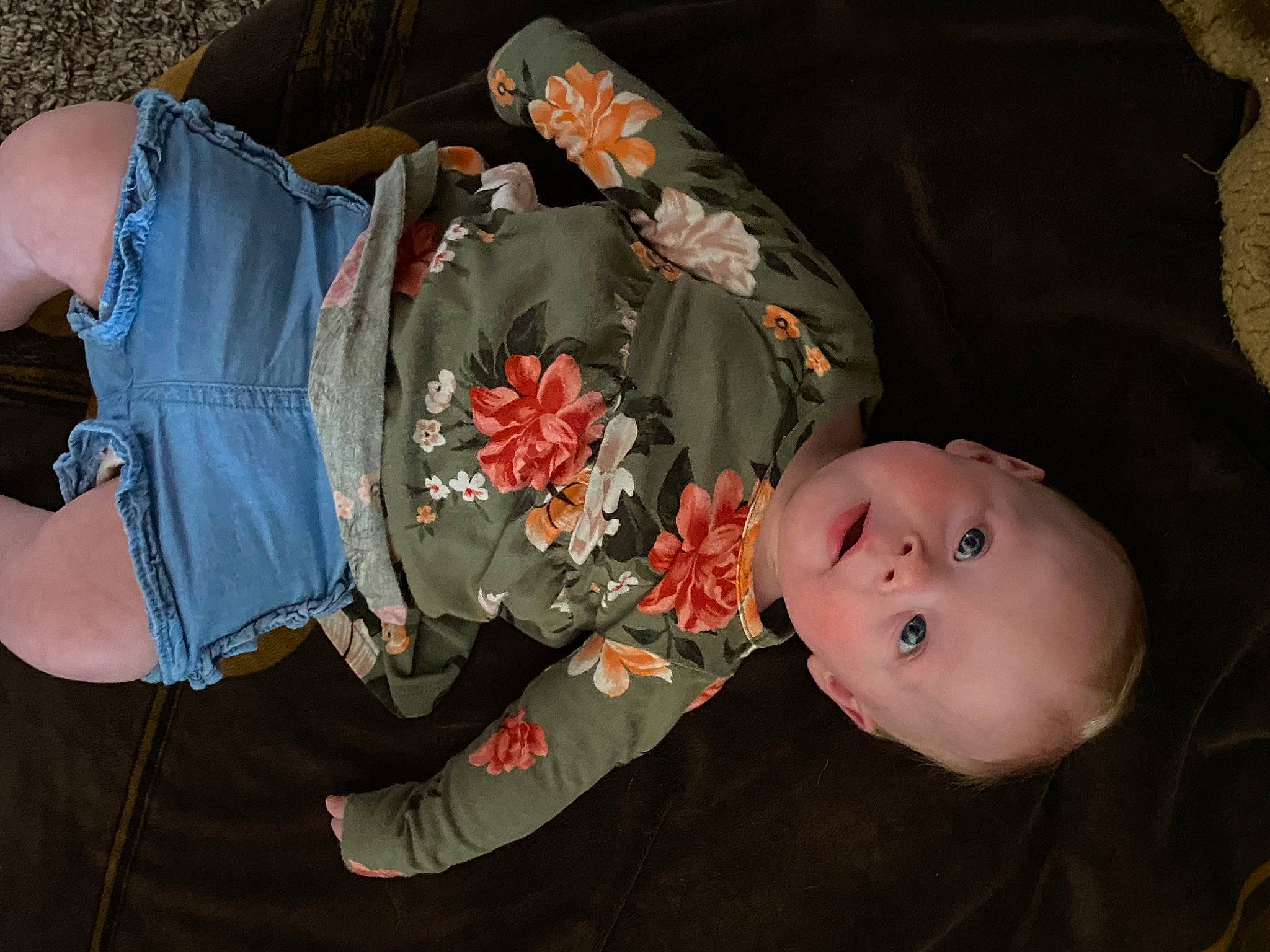Braylen is registered to the contest to win money with this photo: baby, baby_products, baby_toddler_clothing, child, comfort, denim, human_leg, pattern, person, sitting, sleeve, textile, thigh, toddler, tree