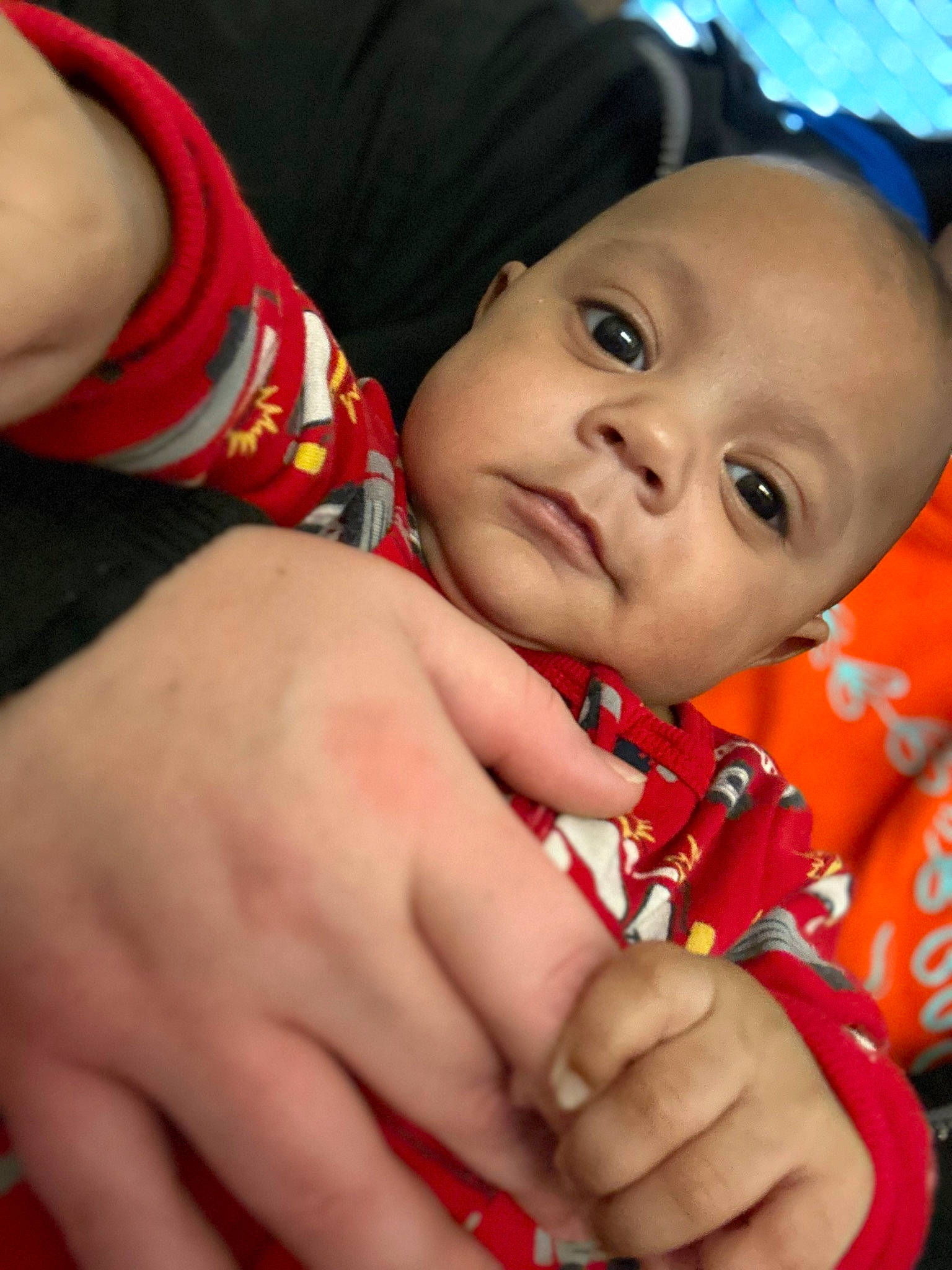 Elijah joined the competition — help win amazing prizes! baby, baby_toddler_clothing, carmine, cheek, child, event, finger, fun, gesture, hand, happy, mouth, nail, nose, person, red, skin, smile, thumb, toddler