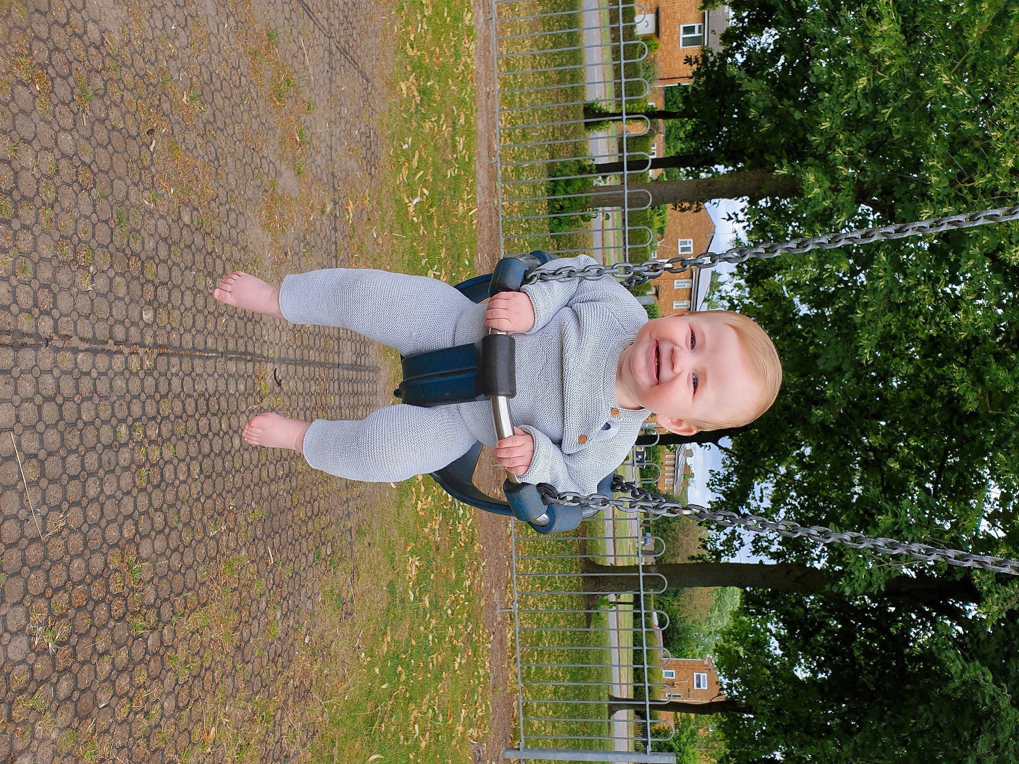 Rudi joined the competition — help win amazing prizes! fun, grass, happy, joy, leisure, people_in_nature, person, plant, smile, toddler, tree, walking_shoe