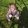 Zayn a rejoint le concours — aidez-le/la à gagner de superbes lots ! cheek, child, daisy, face, grass, hand, jacket, leaves, nature, outdoor, park, portrait, shadow, shoes, sitting, smiling, spring, squinting, sunlight, toddler