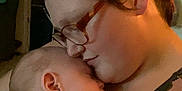 Leo joined the competition — help win amazing prizes! adult, affection, baby, blanket, caring, closeup, comfort, face, family, glasses, hand, holding, indoor, love, person, portrait, skin, sleeping, warm_light, young_child