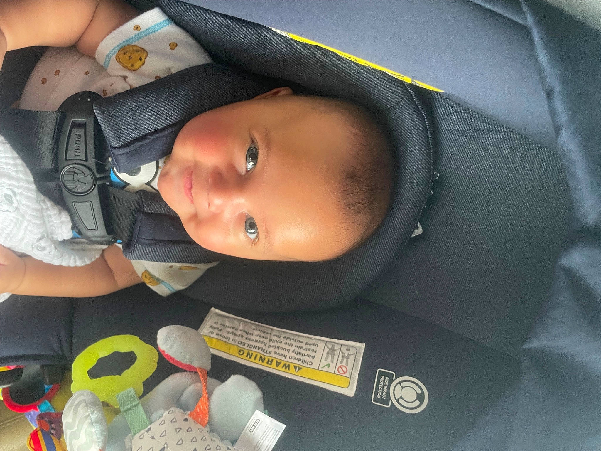 Jalen joined the competition — help win amazing prizes! auto_part, baby, baby_carriage, baby_in_car_seat, baby_products, baby_safety, baby_toddler_clothing, car_seat, carmine, cheek, child, comfort, electric_blue, eye, eyelash, human_body, person, personal_protective_equipment, plastic, product