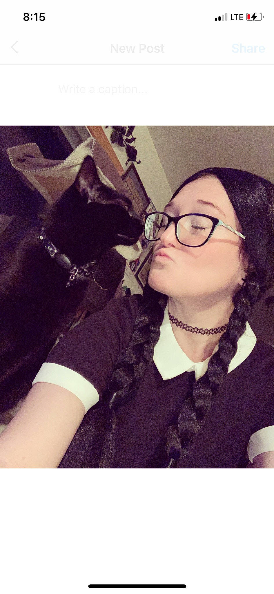 Salem is registered to the contest to win money with this photo: beauty, black_hair, cool, dress, ear, eye, eyewear, fashion, fashion_accessory, gesture, glasses, hair, lip, long_hair, love, photography, selfie, smile, snapshot, vision_care