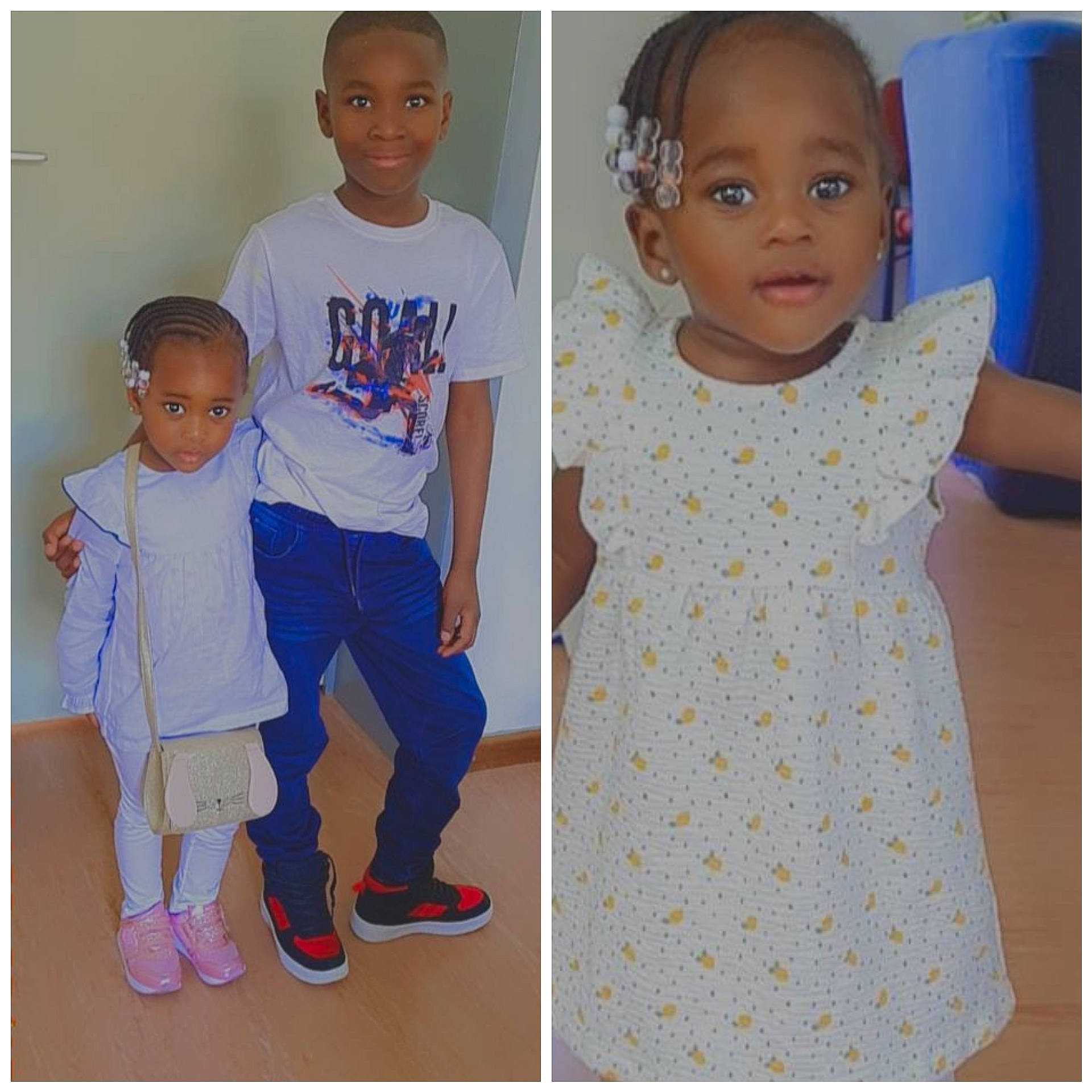 Aicha a rejoint le concours — aidez-le/la à gagner de superbes lots ! baby_toddler_clothing, beauty, blue, clothing, day_dress, denim, gesture, happy, joy, neck, one_piece_garment, pattern, person, photograph, pink, shoulder, sleeve, smile, t_shirt, textile