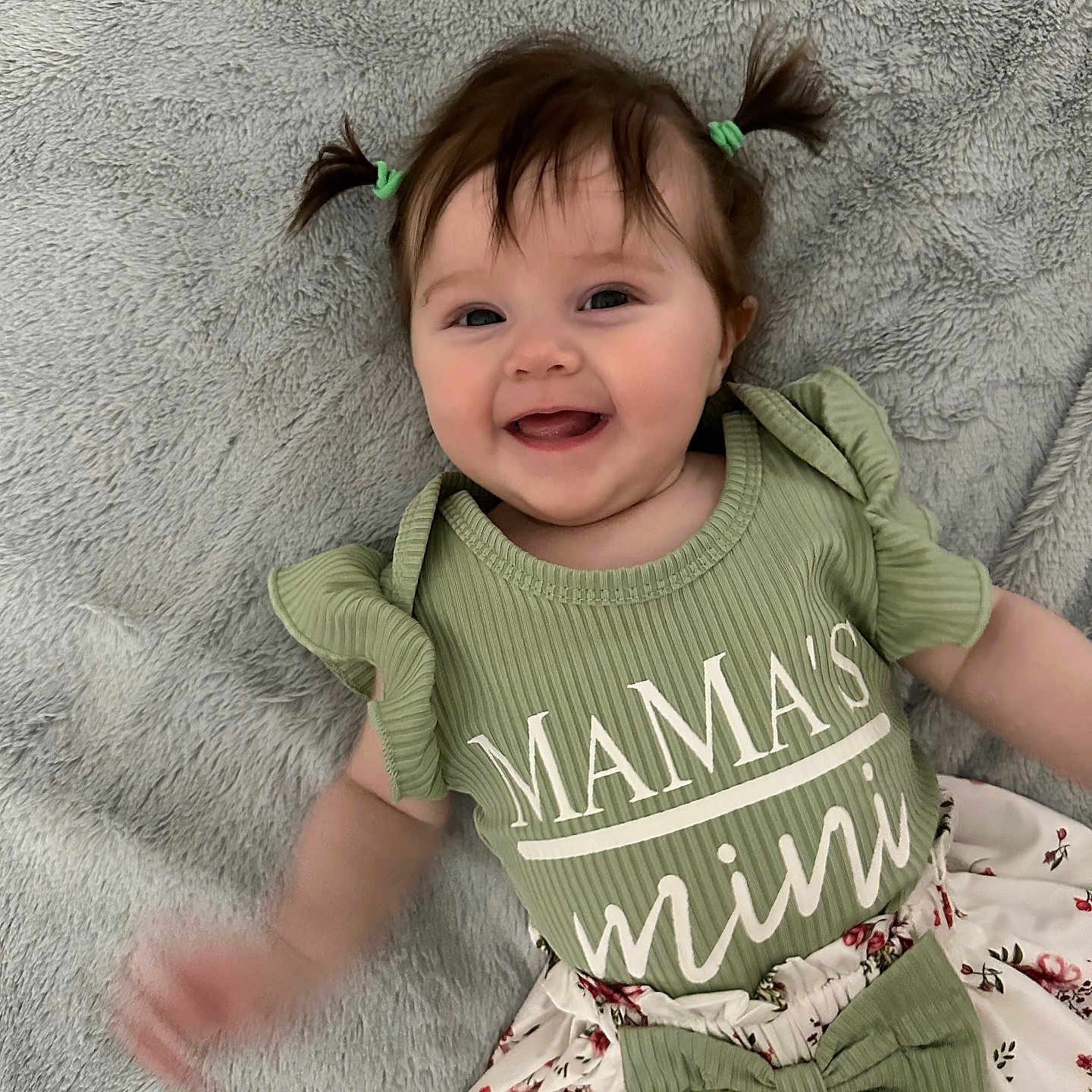 Itahlia is registered to the contest to win money with this photo: accessories, baby, bodypart, clothing, dress, face, finger, hand, happy, head, laughing, mouth, pants, person, photography, portrait, sitting, smile, t_shirt, teeth