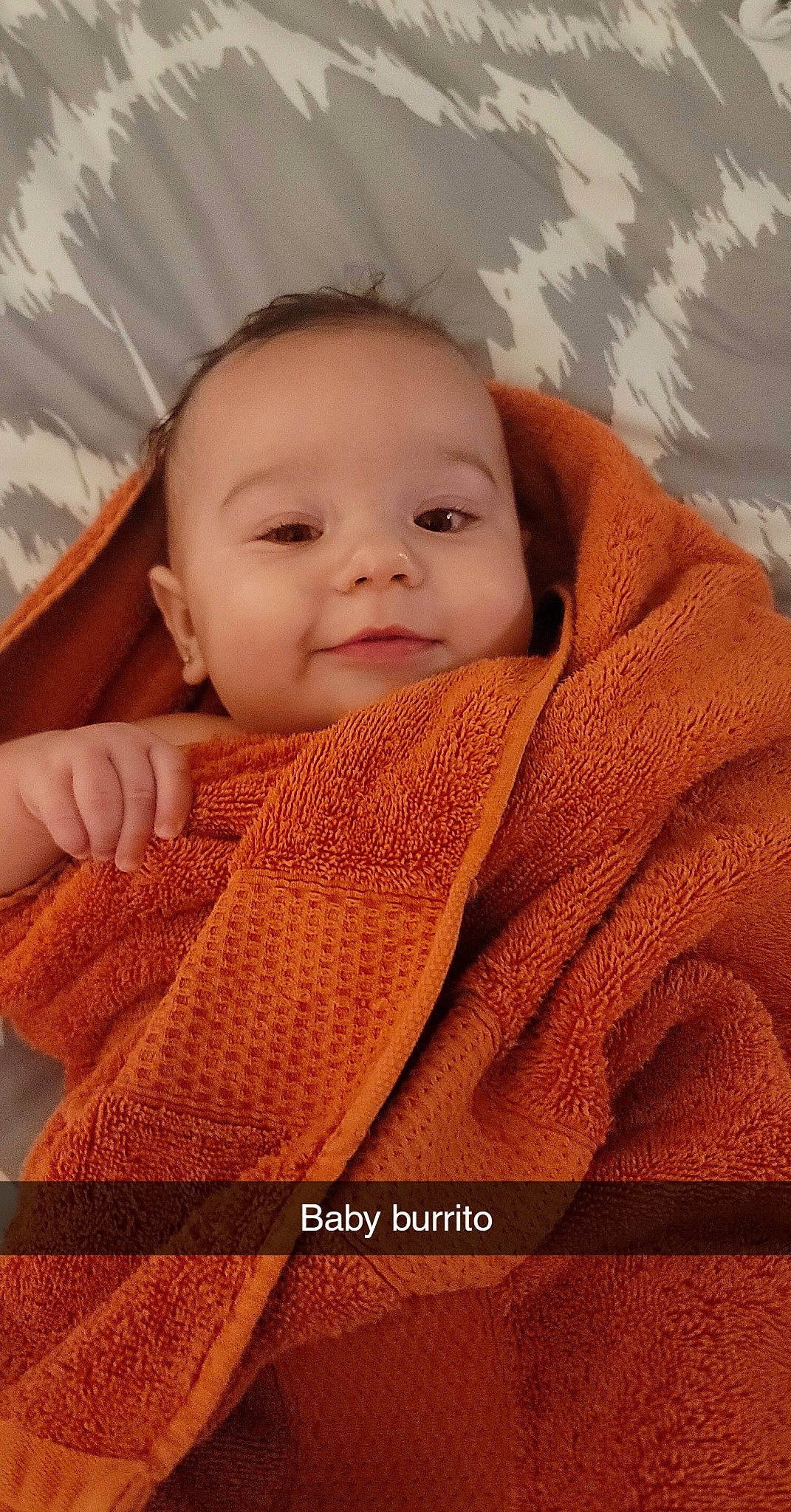 Vera is registered to the contest to win money with this photo: baby, blanket, cheek, child, close_up, face, head, lip, mouth, nose, person, portrait_photography, skin, textile, toddler