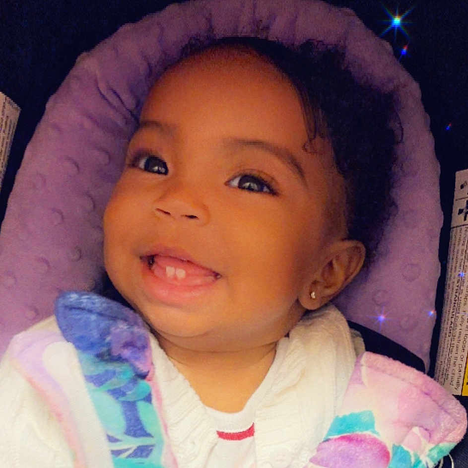 Emonie joined the competition — help win amazing prizes! accessories, baby, babylaughing, bonnet, cap, clothing, coat, earring, face, happy, hat, head, hood, jacket, jewelry, person, photography, portrait, purple, smile