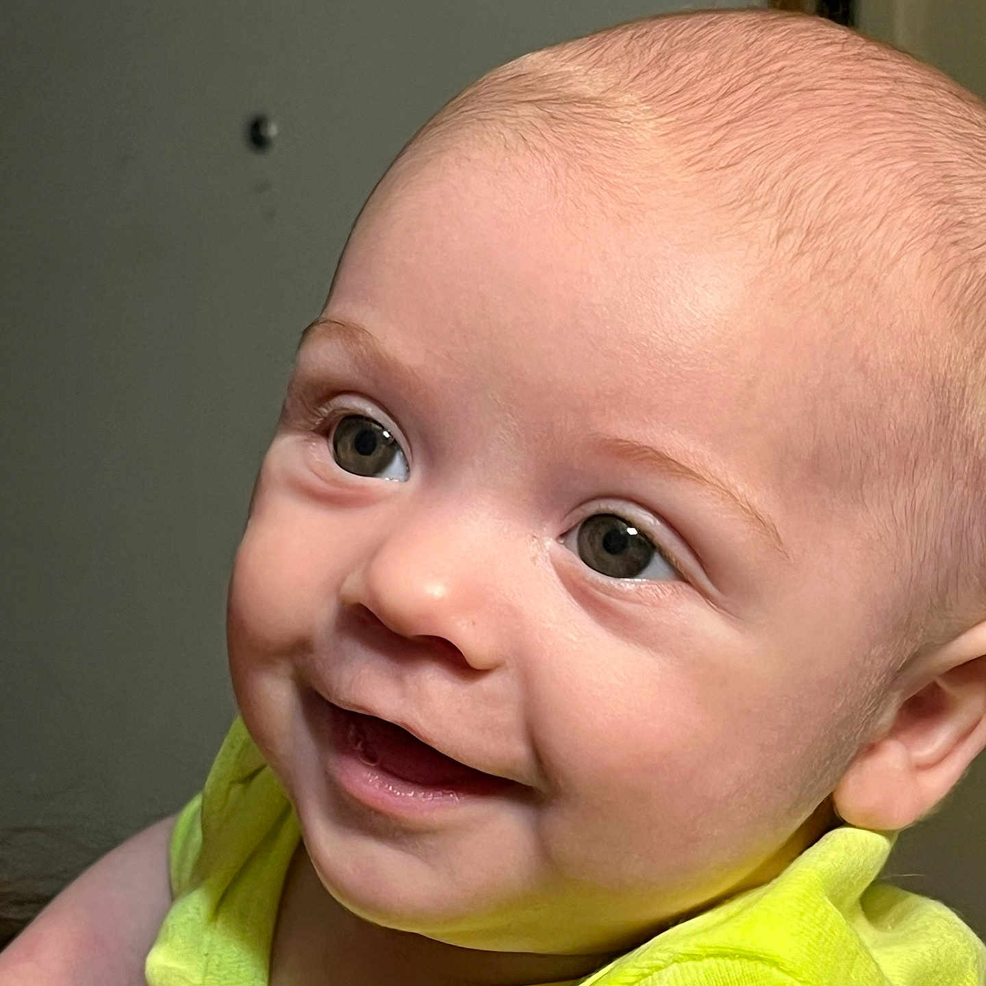 Bryson is registered to the contest to win money with this photo: baby, babylaughing, bodypart, ear, face, happy, head, laughing, mouth, newborn, person, photography, portrait, smile, teeth