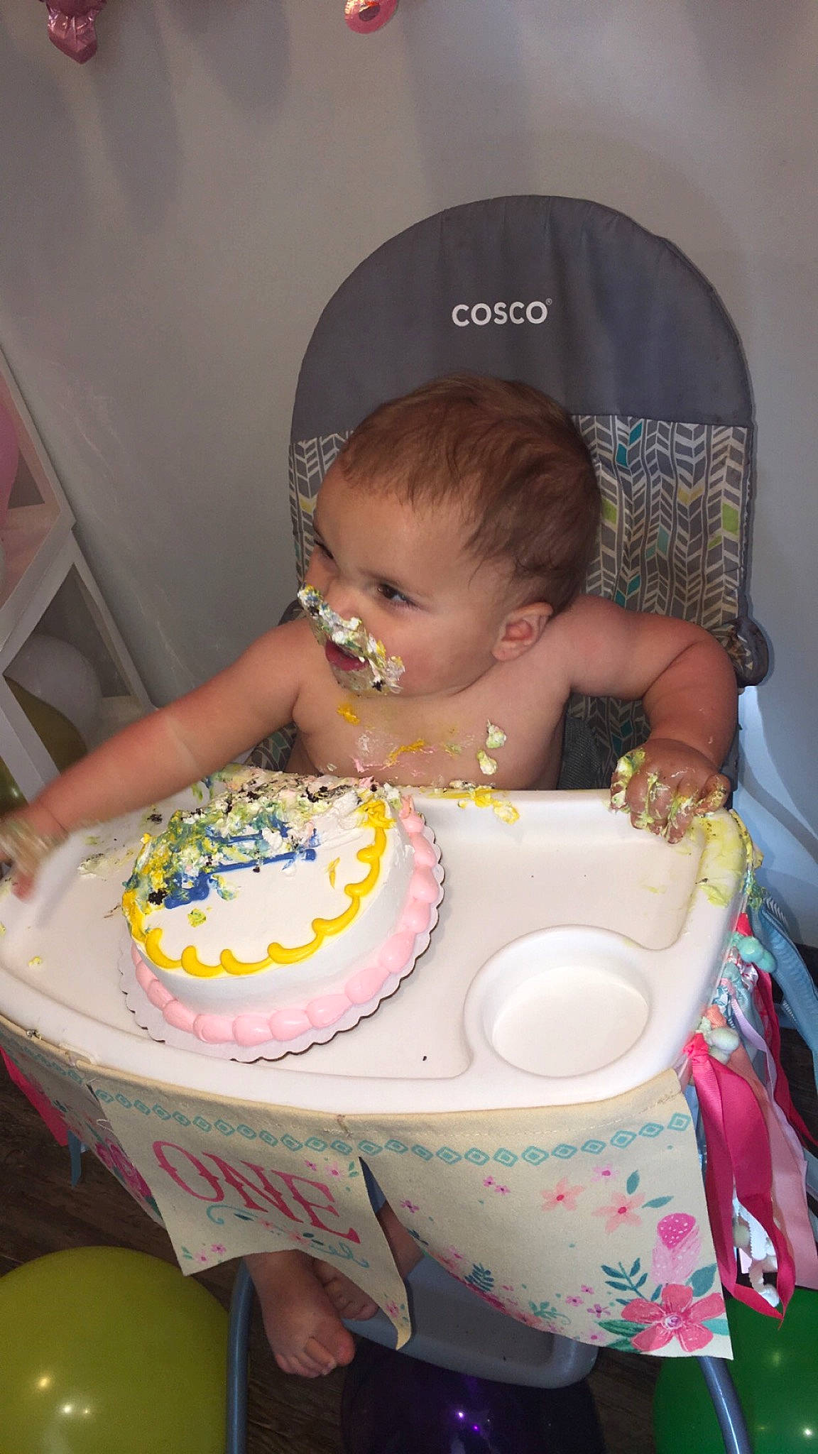 Izabella is registered to the contest to win money with this photo: baby, baby_toddler_clothing, birthday, birthday_cake, buttercream, cake, cake_decorating, cake_decorating_supply, chair, child, event, food, fun, person, skin, sugar_cake, sugar_paste, sweetness, table, tableware