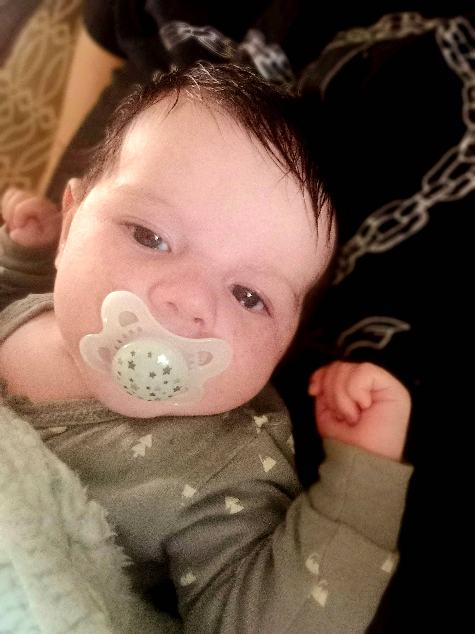 Gabe joined the competition — help win amazing prizes! baby, baby_toddler_clothing, cheek, chin, comfort, ear, eye, eyebrow, eyelash, finger, flash_photography, gesture, happy, iris, lip, mouth, nose, person, skin, sleeve