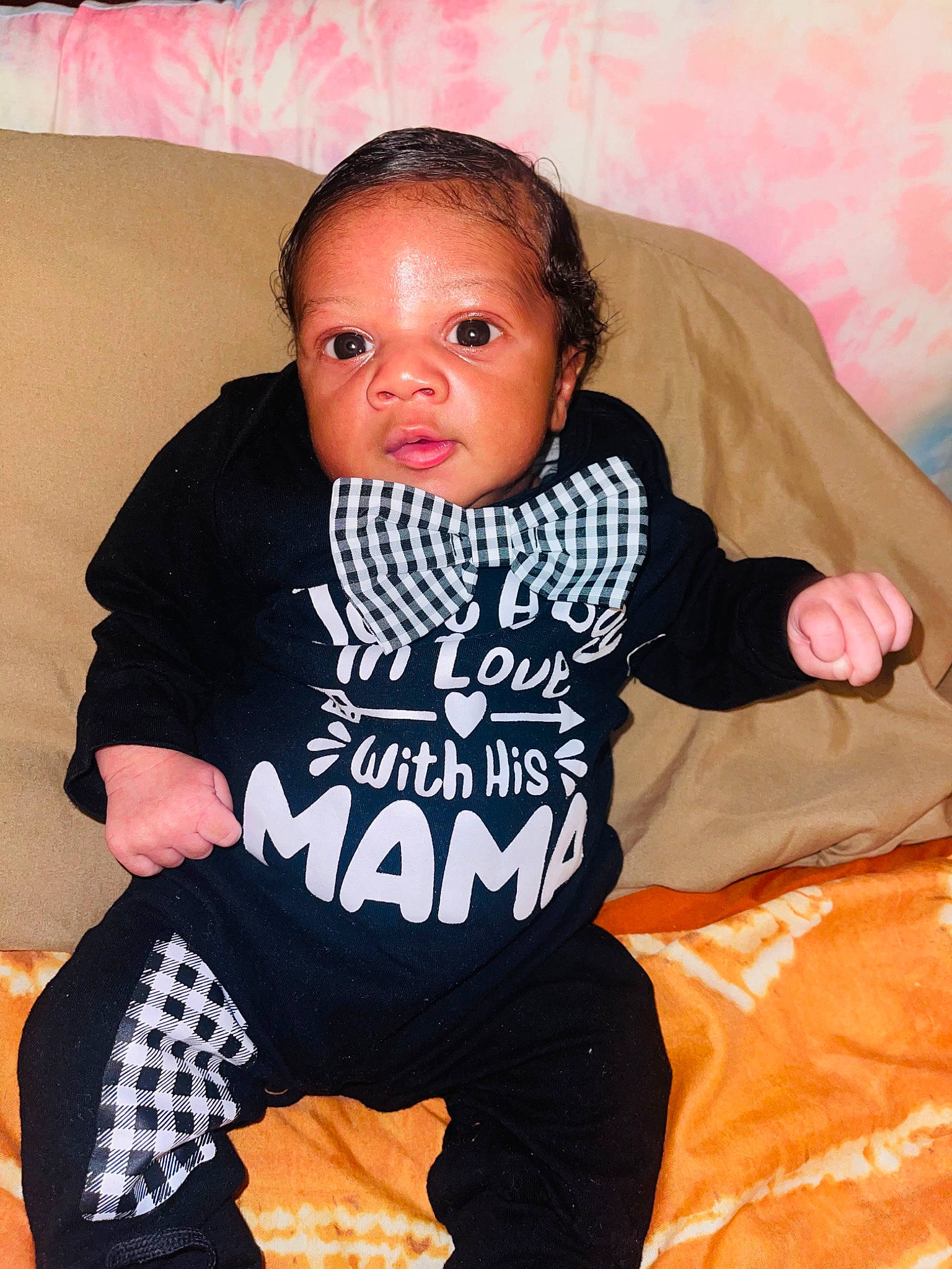 Maijor joined the competition — help win amazing prizes! arm, baby, baby_toddler_clothing, cheek, child, chin, comfort, flooring, hairstyle, happy, head, long_sleeved_t_shirt, mouth, neck, orange, organ, person, sitting, sleeve, t_shirt