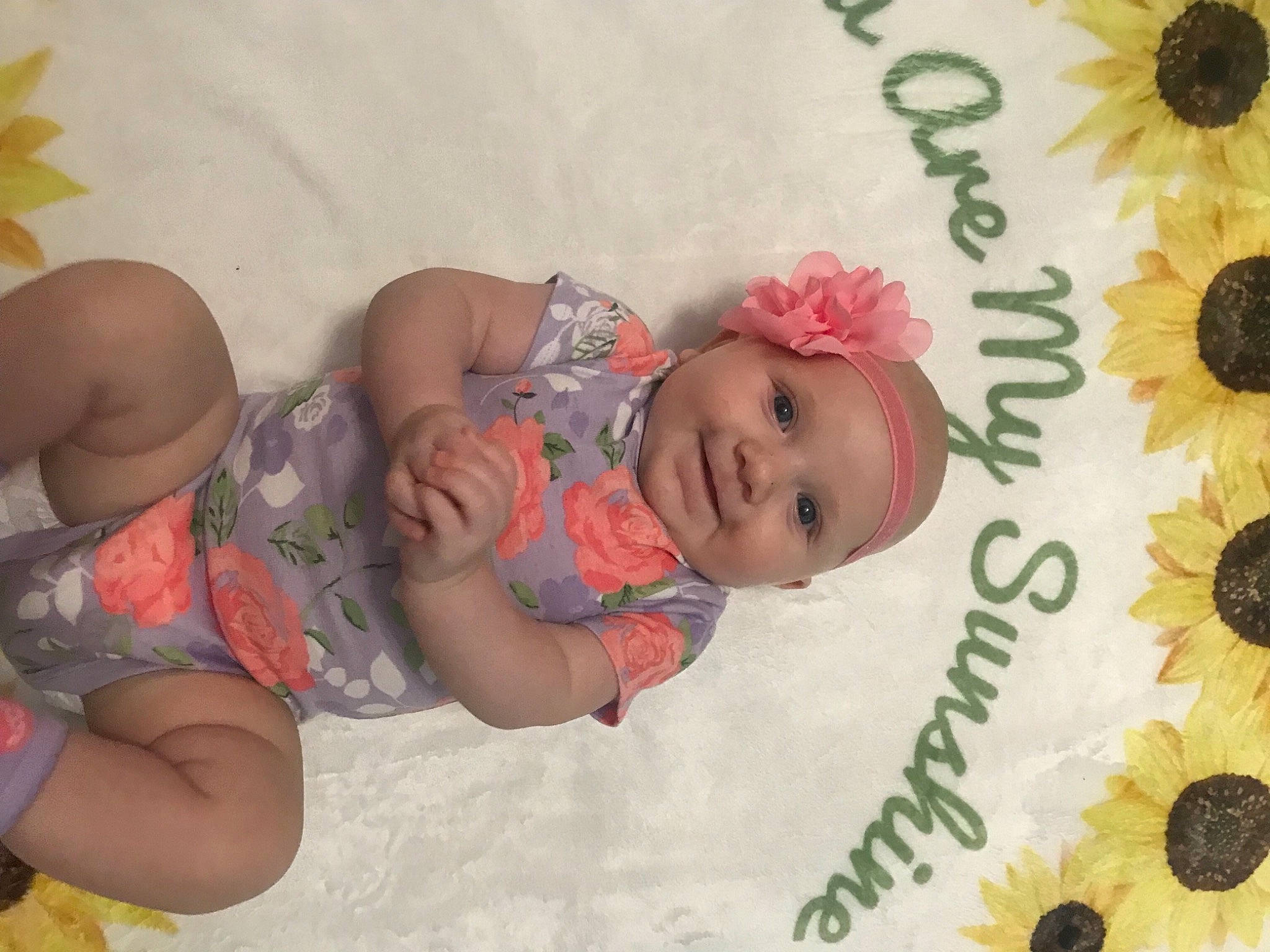 Alyee joined the competition — help win amazing prizes! baby, baby_products, baby_toddler_clothing, cheek, child, comfort, facial_expression, fun, happy, headgear, headwear, joy, linens, pattern, person, pink, product, skin, smile, textile