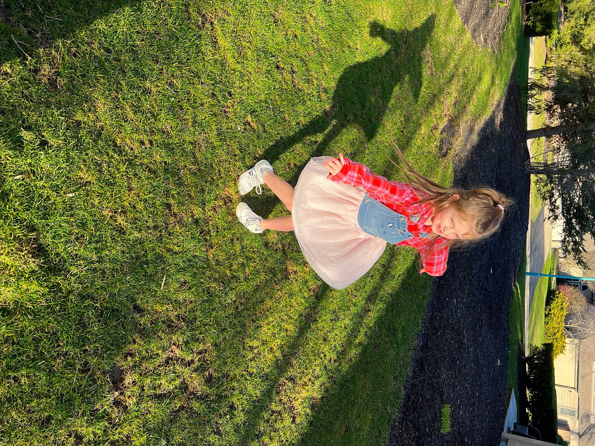 Addilynn is registered to the contest to win money with this photo: fun, grass, grass_family, grassland, happy, house, joy, landscape, lawn, leisure, people_in_nature, person, plant, recreation, shrub, spring, summer, sunlight, toddler, tree