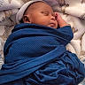 newborn, baby, sleeping, blanket, blue_blanket, white_blanket, animal_pattern, cozy, infant, cute, peaceful, resting, soft, bed, wrapped, portrait, child, indoors, comfort, headwear