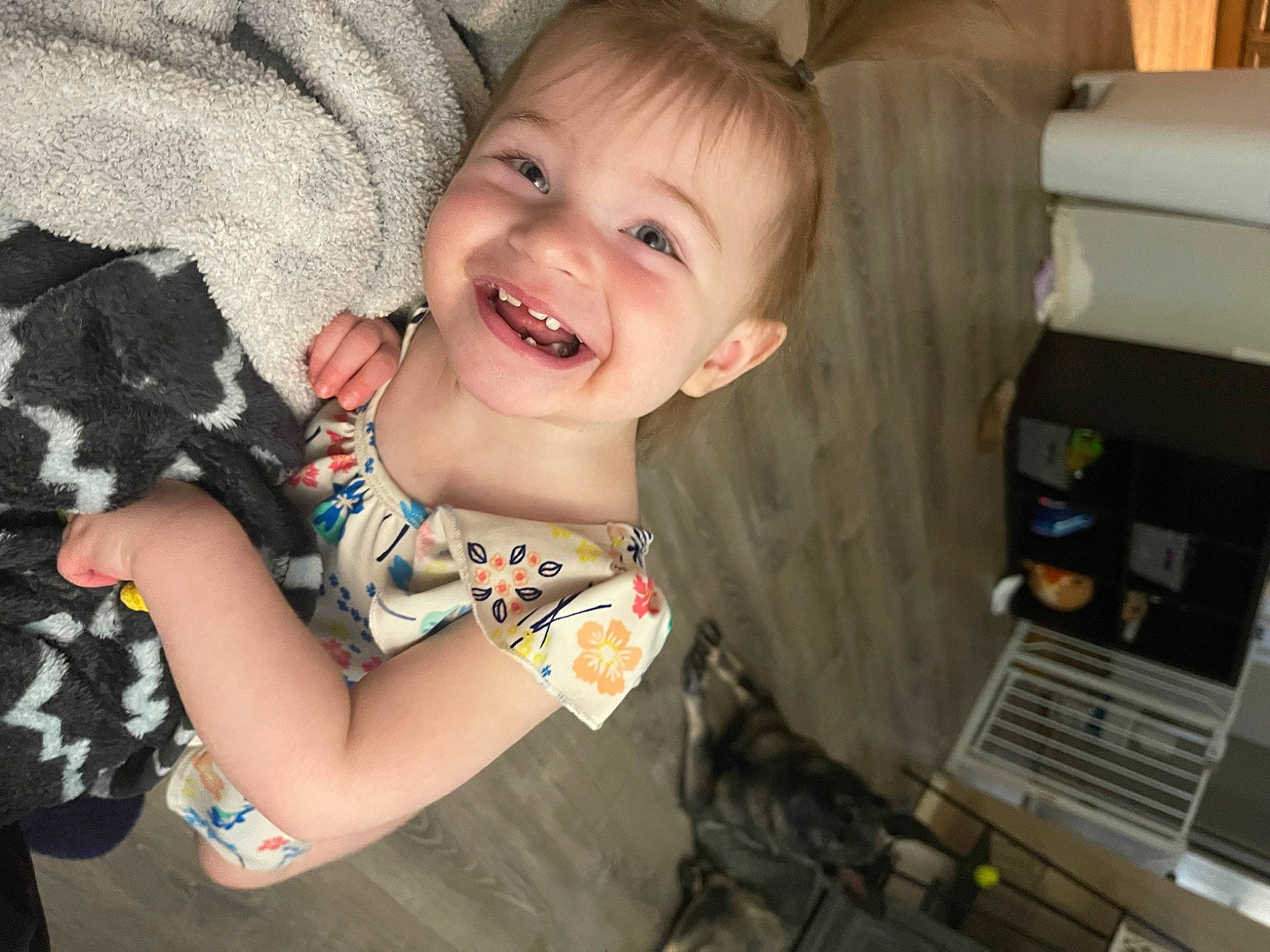 Samantha joined the competition — help win amazing prizes! arm, baby, baby_laughing, baby_toddler_clothing, cheek, ear, finger, fun, gesture, happy, iris, joy, nose, person, product, sitting, skin, sleeve, smile, t_shirt