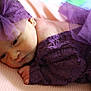 baby, newborn, infant, purple_lace, headband, sleeping, soft, closeup, portrait, cute, delicate, resting, pink_background, child, small_hand, peaceful, fabric, texture, face, skin