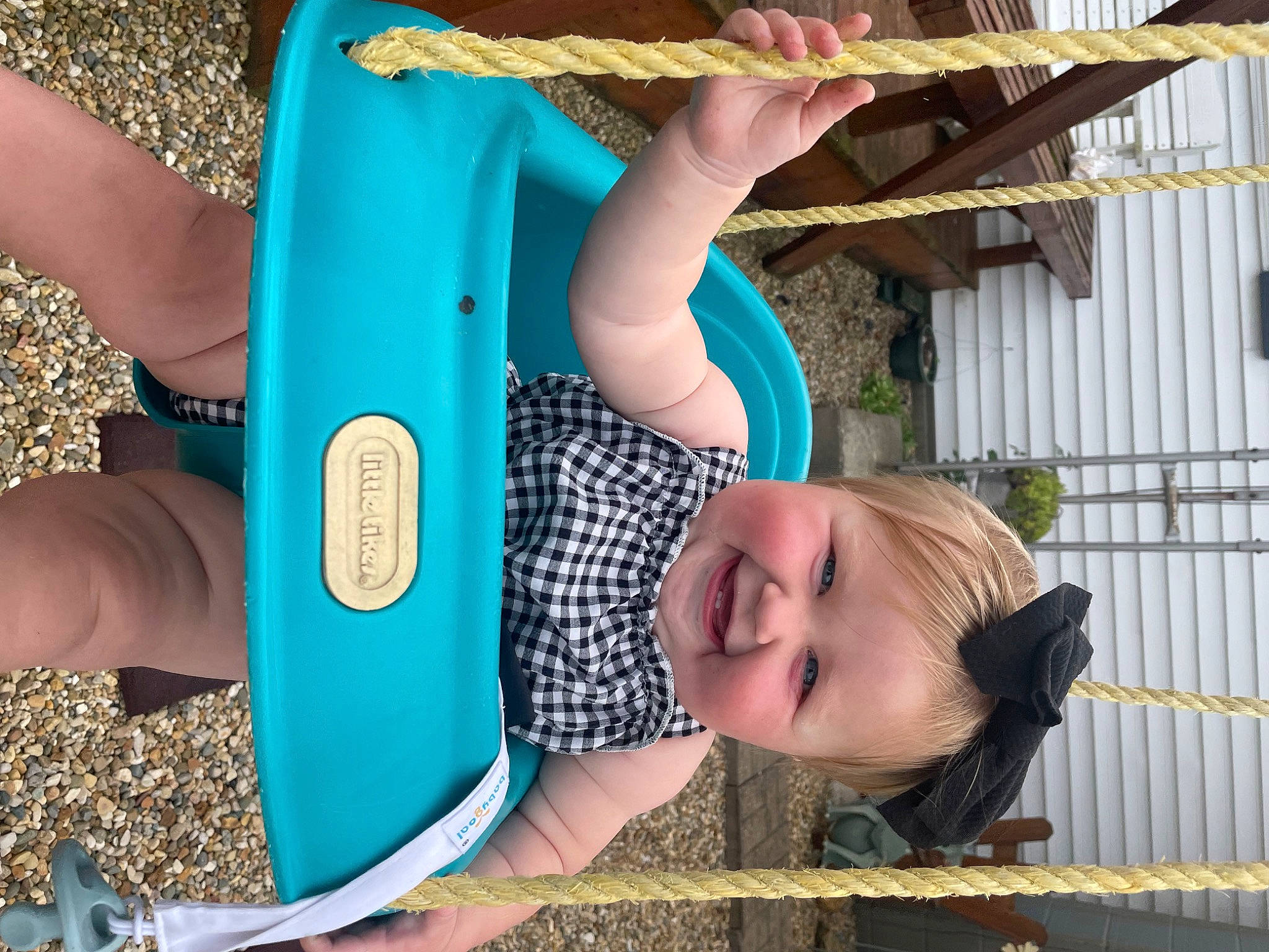 Lena Mae is registered to the contest to win money with this photo: baby_toddler_clothing, blue, child, electric_blue, fun, glasses, grass, green, happy, joy, leisure, organ, pattern, person, photograph, smile, summer, t_shirt, toddler, tree