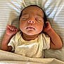 Cody Ryan joined the competition — help win amazing prizes! newborn, baby, sleeping, infant, blanket, white_clothing, bed, peaceful, cute, tiny_hands, portrait, closeup, soft_light, indoors, resting, cozy, skin, human, child, calm
