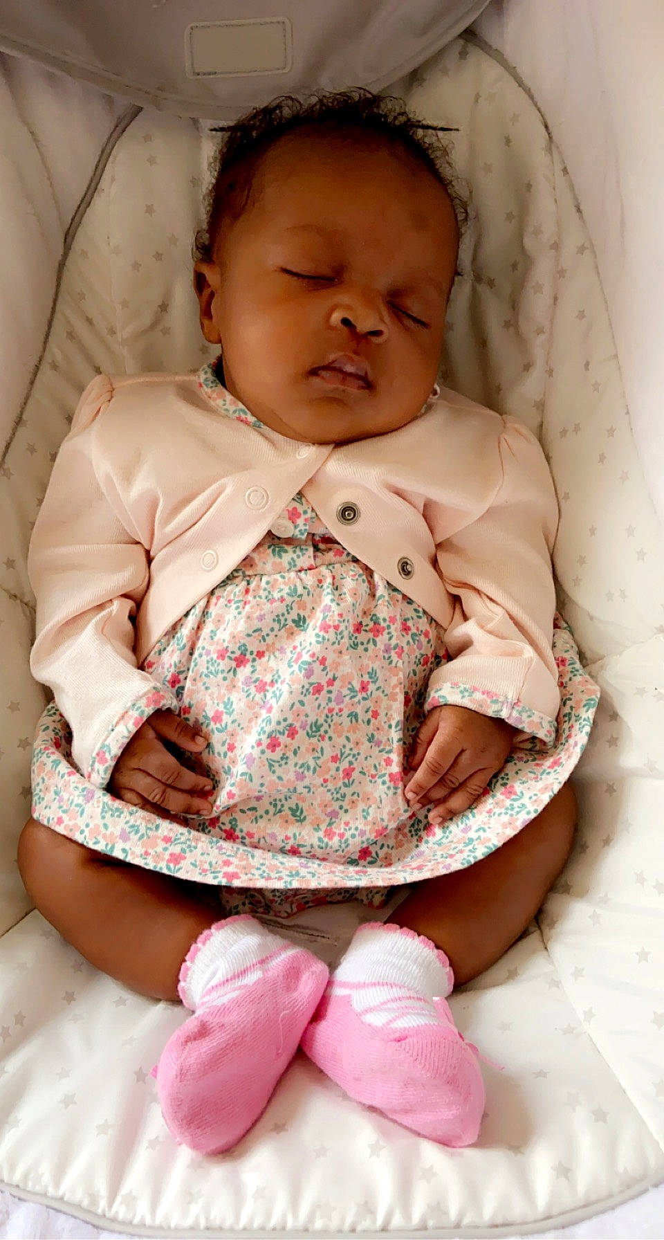 Nyema joined the competition — help win amazing prizes! arm, baby, baby_toddler_clothing, cheek, chin, clothing, comfort, face, hand, human_body, lip, mouth, neck, outerwear, person, pink, product, skin, sleeve, textile