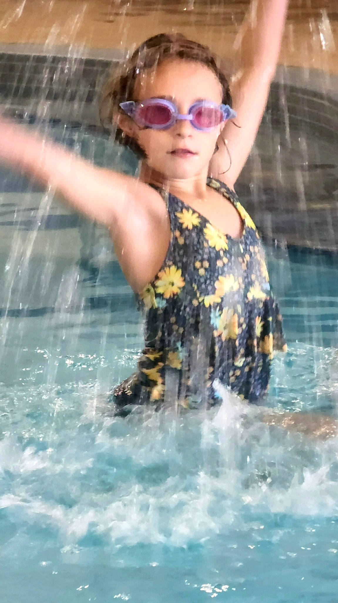 Annabelle joined the competition — help win amazing prizes! black_hair, child, cool, eyewear, fun, glasses, goggles, happy, head, leisure, outdoor_recreation, person, personal_protective_equipment, recreation, snapshot, sunglasses, swimming_pool, swimwear, toddler, vision_care