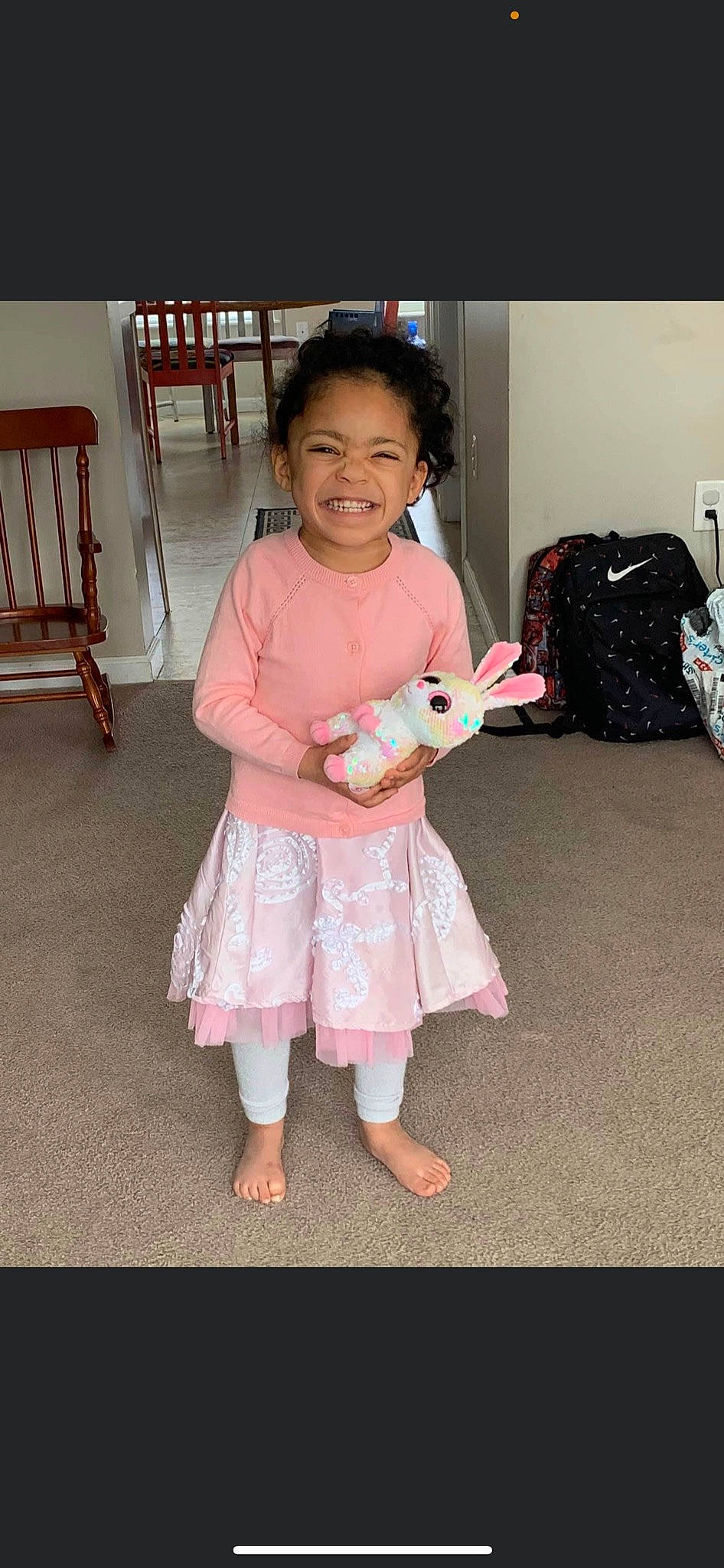 Amethyst joined the competition — help win amazing prizes! baby_toddler_clothing, chair, dress, eye, face, finger, flooring, foot, fun, hand, happy, joint, joy, luggage_and_bags, magenta, person, pink, skin, sleeve, smile