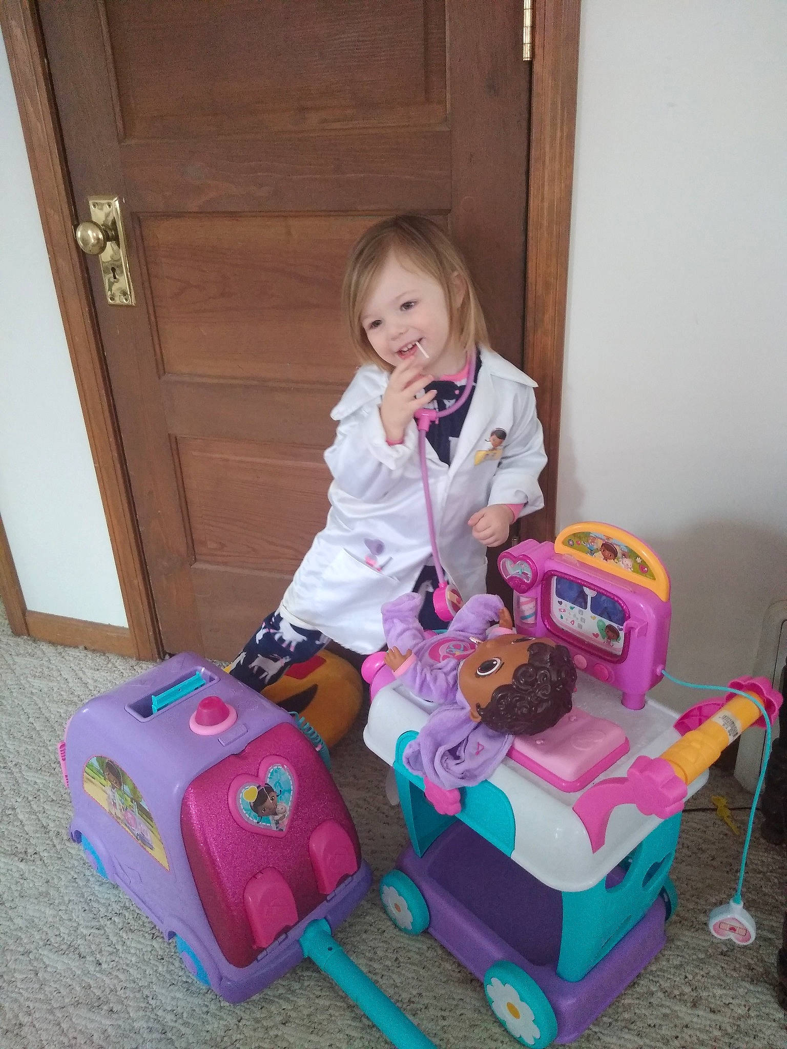 Maelee is registered to the contest to win money with this photo: baby_toys, baggage, child, joy, person, play, playset, product, suitcase, toddler, toy