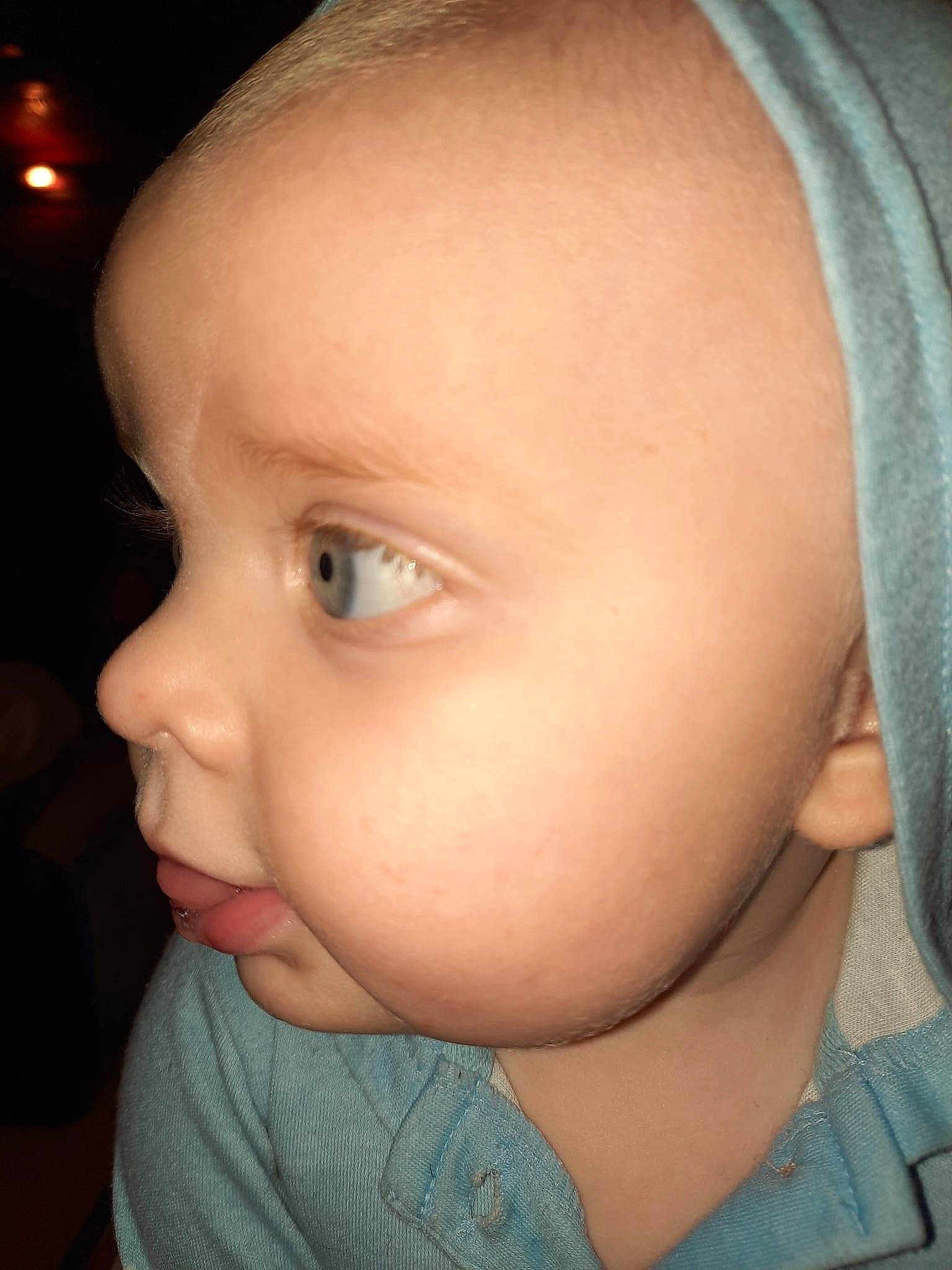 Colton is registered to the contest to win money with this photo: baby, baby_toddler_clothing, cheek, child, close_up, ear, eye, eyebrow, eyelash, forehead, fun, happy, iris, jaw, lip, mouth, nose, person, skin, sleeve