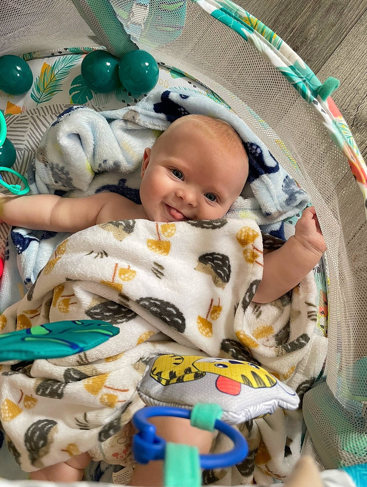 Colton joined the competition — help win amazing prizes! baby, baby_products, baby_toddler_clothing, baby_toys, child, comfort, event, facial_expression, fun, happy, joy, leisure, linens, person, play, product, room, smile, textile, toddler