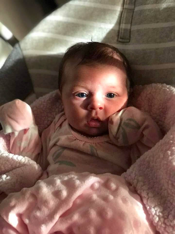 Alaia Jae is registered to the contest to win money with this photo: baby, baby_toddler_clothing, cheek, child, comfort, eye, eyebrow, fun, hair, hairstyle, happy, head, iris, linens, lip, mouth, nose, person, sitting, skin