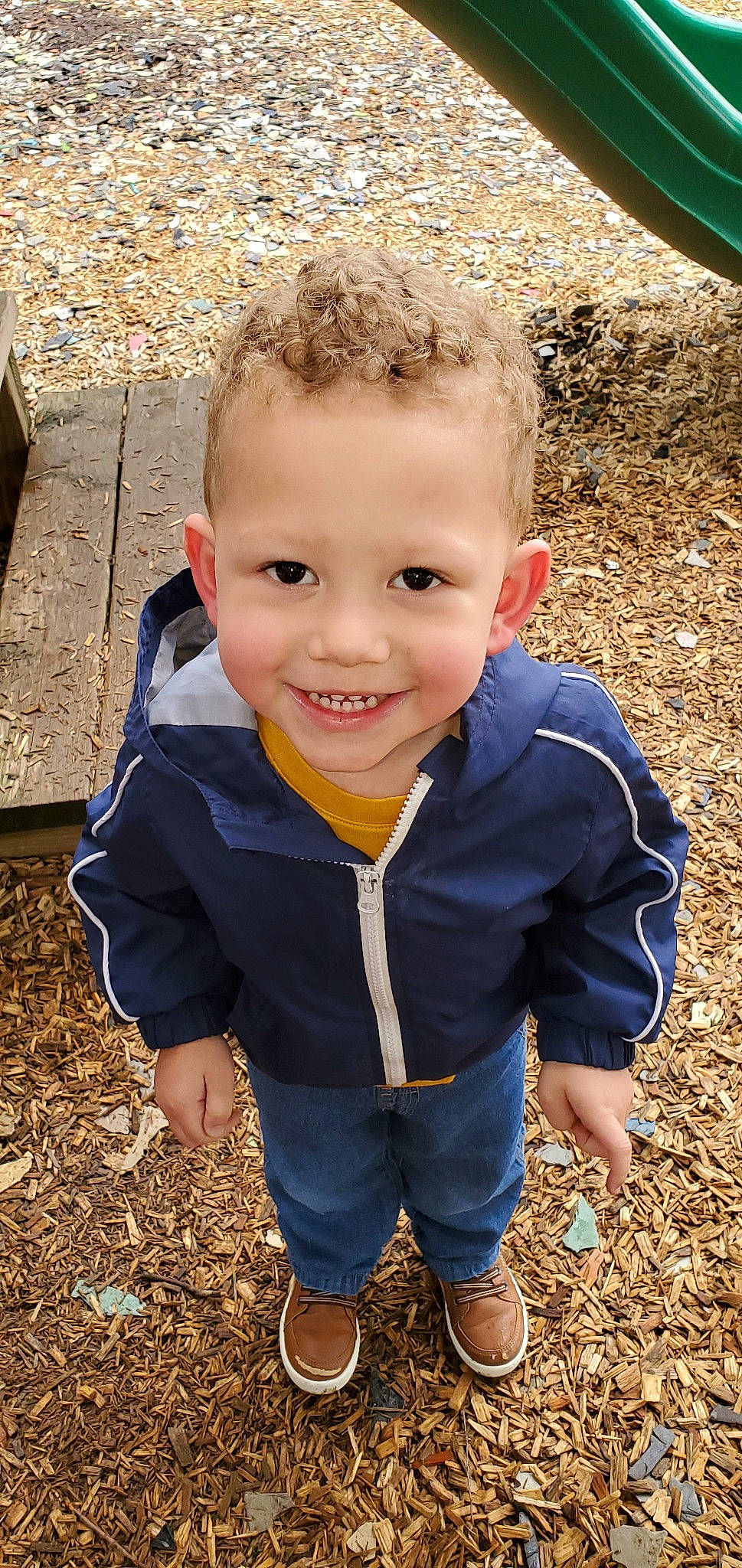 Donovin is registered to the contest to win money with this photo: child, joy, male, person, play, smile, soil, standing, toddler