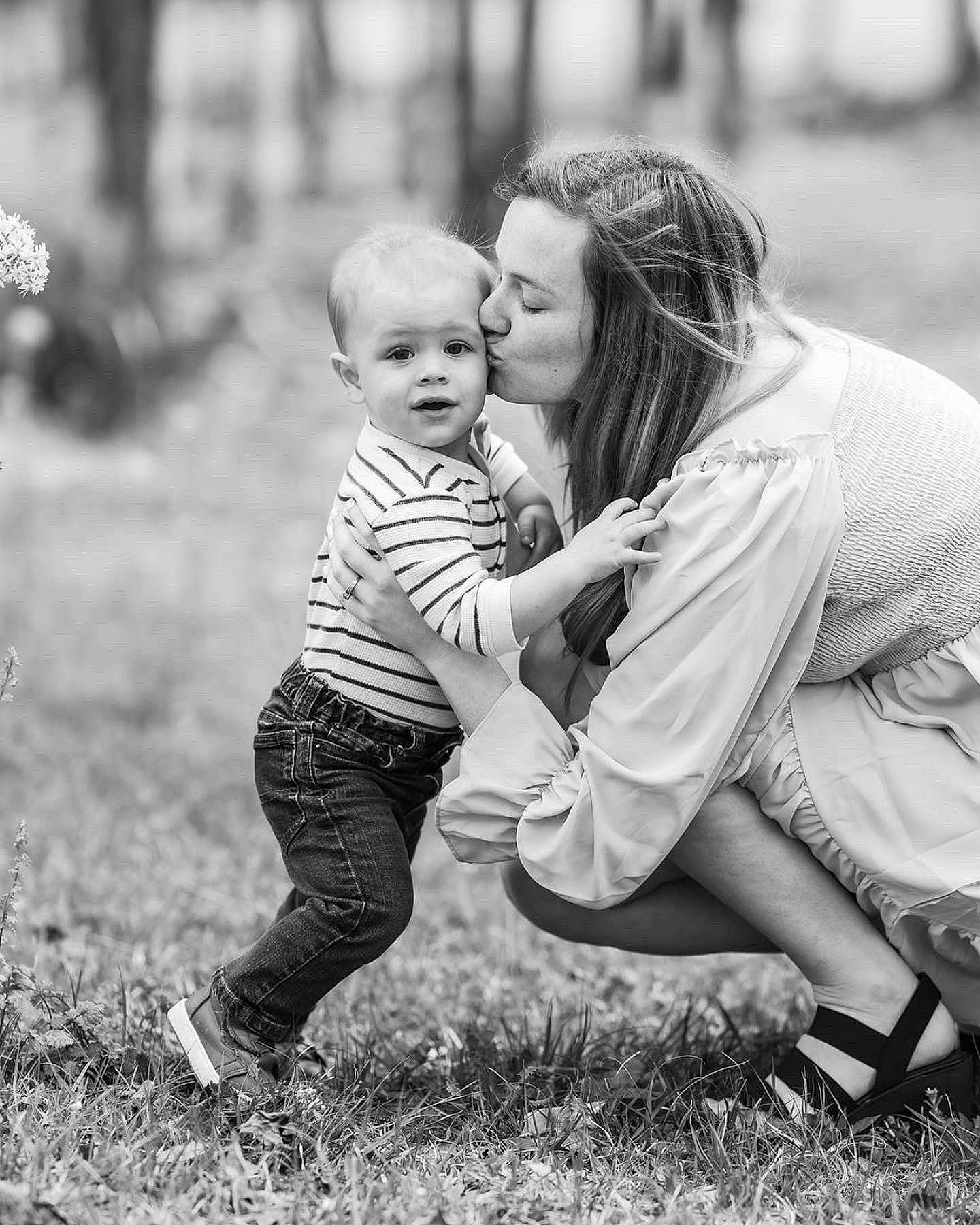 Ryland joined the competition — help win amazing prizes! baby, black, black_and_white, flash_photography, footwear, friendship, fun, gesture, grass, happy, interaction, monochrome, people_in_nature, person, plant, sneakers, standing, style, summer, toddler