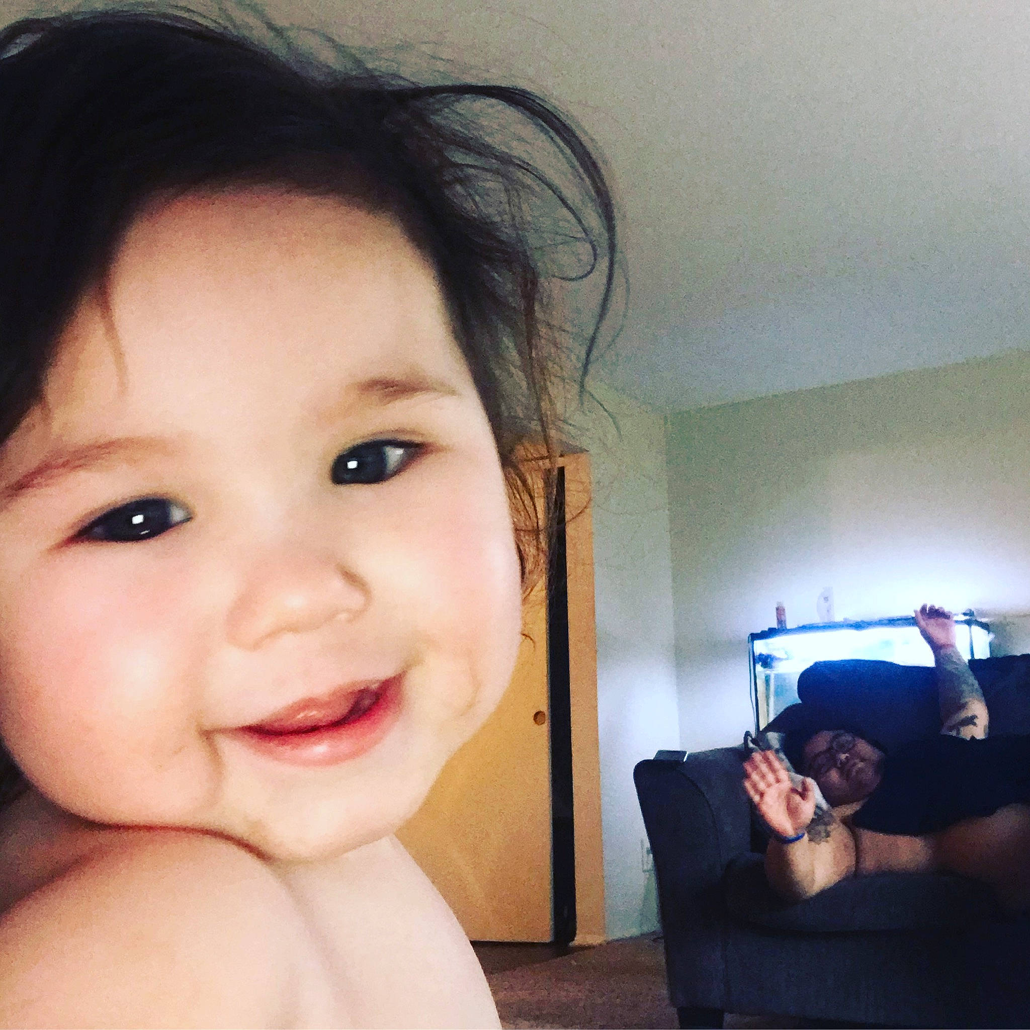 Aubrie joined the competition — help win amazing prizes! arm, baby, beauty, cheek, child, chin, eye, eyebrow, face, facial_expression, forehead, happy, head, nose, organ, person, selfie, skin, smile, snapshot