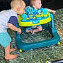 baby, basin, chair, clothing, face, furniture, head, machine, person, photography, plant, play, playarea, portrait, shorts, sitting, summer, t_shirt, toy, wheel