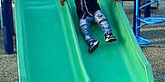 Khaza joined the competition — help win amazing prizes! active, black_jersey, blue_playground_equipment, casual_clothing, child, fun, green_slide, happiness, outdoor, park, playground, playing, recreation, ripped_jeans, slide, smiling, sneakers, sunny_day, toddler, young_child