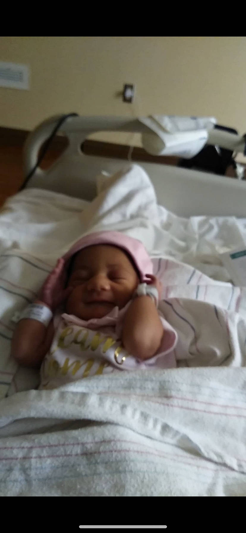 Promise Dior is registered to the contest to win money with this photo: baby, bed, bedtime, birth, child, childbirth, comfort, furniture, nap, person, product, sleep