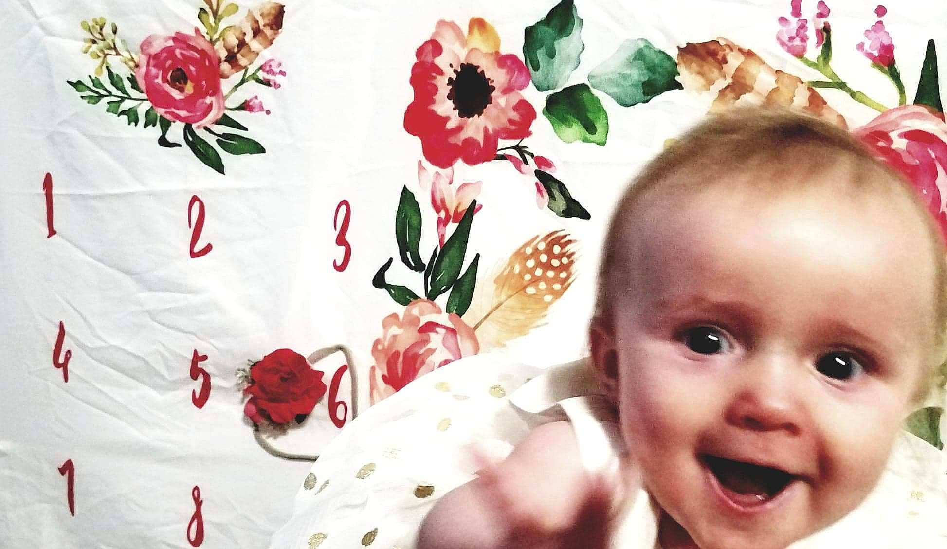 Dahlia joined the competition — help win amazing prizes! art, baby, cheek, child, flower, happy, joy, person, petal, plant, rose, smile, toddler