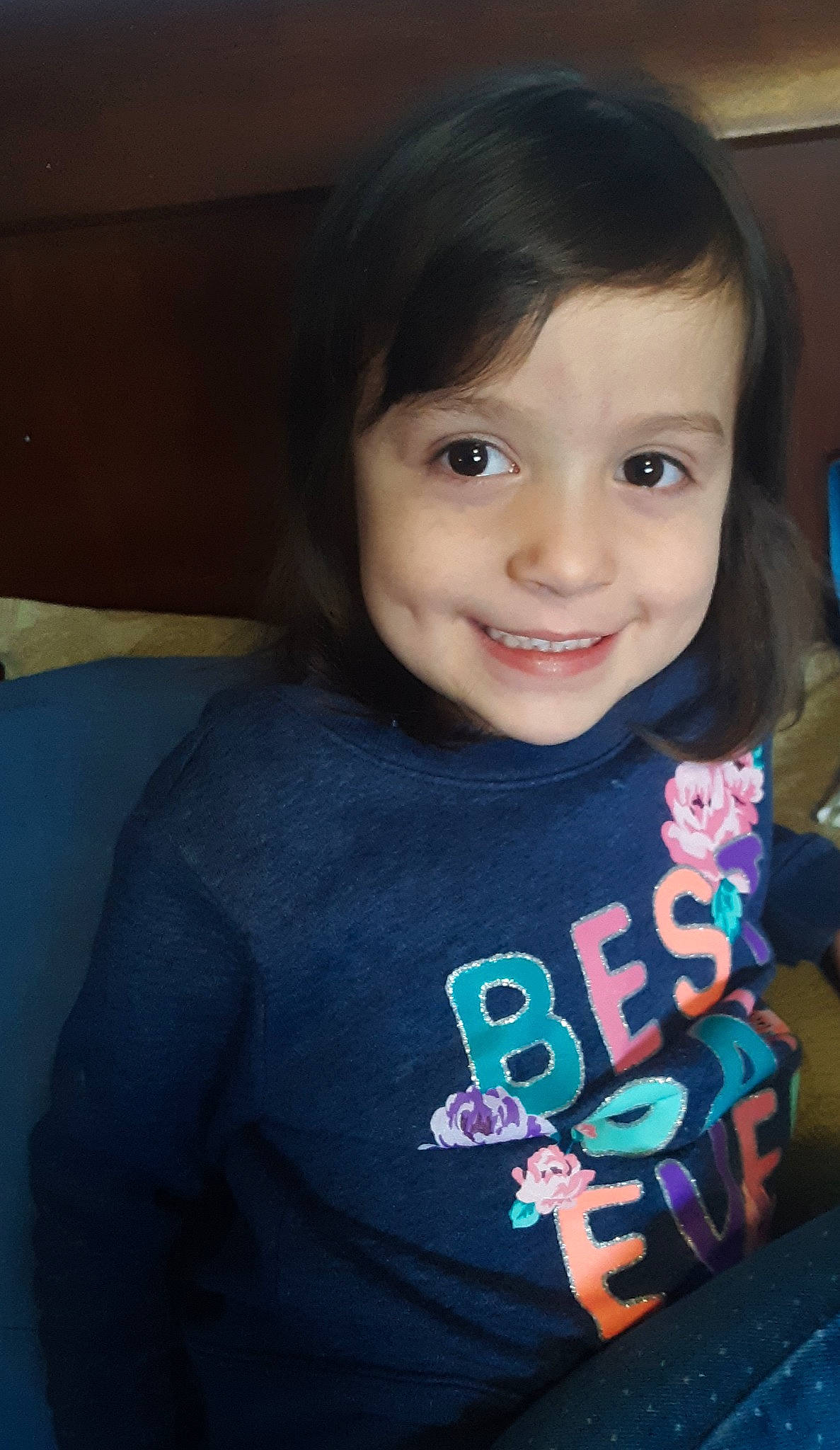 Hailey is registered to the contest to win money with this photo: baby, black_hair, cheek, child, chin, cool, eye, face, facial_expression, fun, happy, head, iris, joy, lip, person, photography, skin, smile, t_shirt