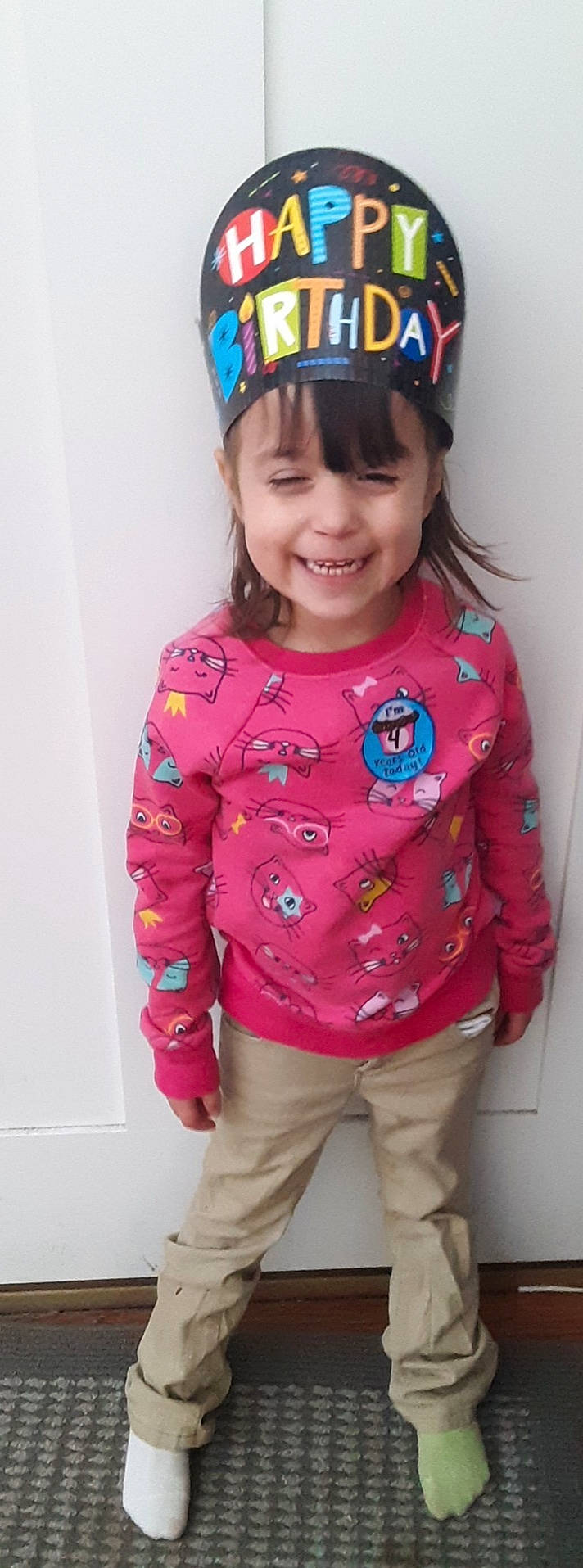 Hailey joined the competition — help win amazing prizes! cheek, child, clothing, cool, jacket, joy, outerwear, pajamas, person, pink, sleeve, smile, textile, toddler