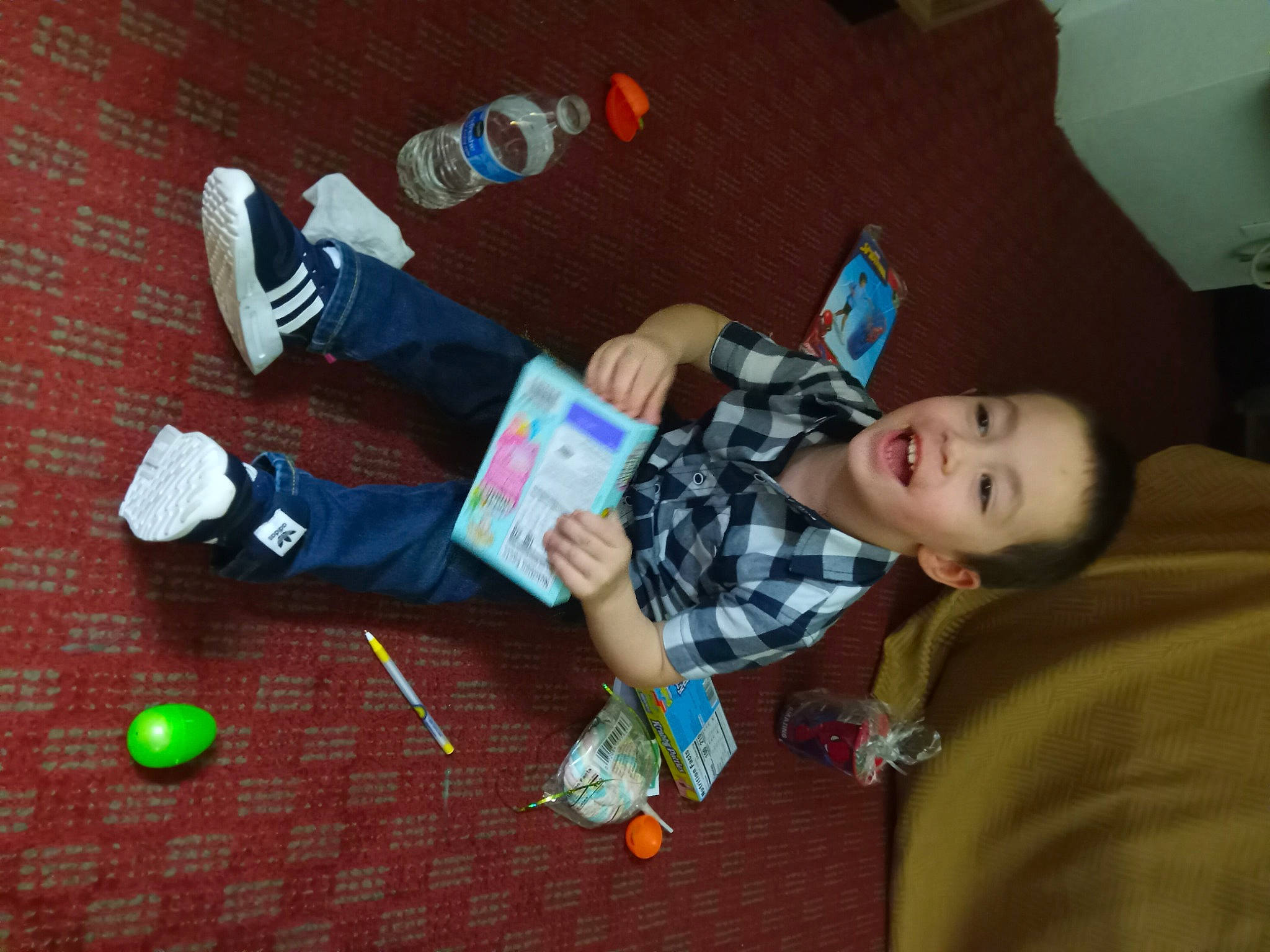 Sergio joined the competition — help win amazing prizes! ball, child, event, flooring, foot, fun, human_leg, indoor_games_and_sports, leg, leisure, person, play, room, sitting, sock, sports_equipment, textile, toddler, toy, walking_shoe