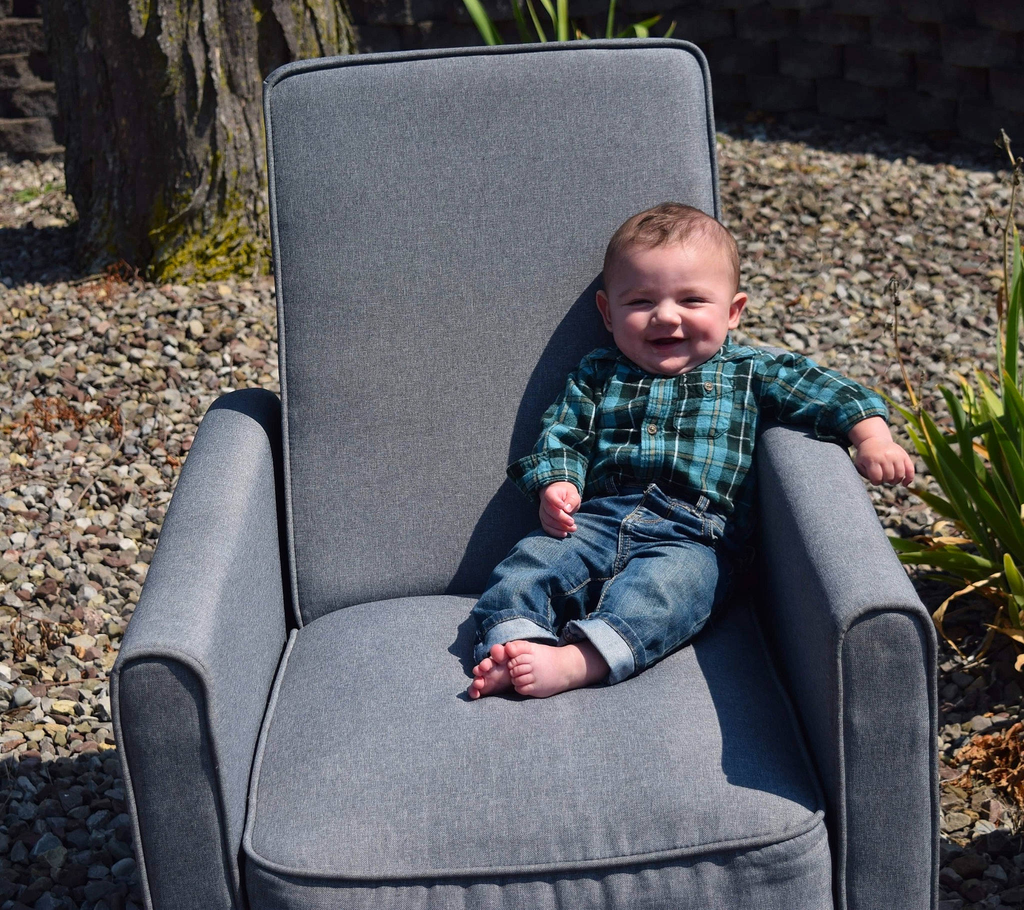 Lewis joined the competition — help win amazing prizes! auto_part, chair, child, comfort, furniture, joy, leisure, person, plant, product, recliner, sitting, toddler, tree