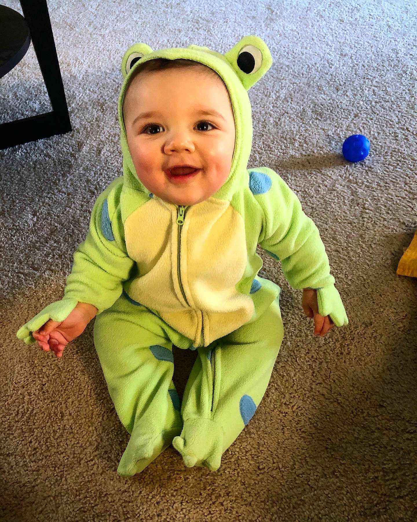 Lewis joined the competition — help win amazing prizes! baby, baby_toddler_clothing, child, costume, ear, flower, happy, head, joy, outerwear, person, plant, play, skin, sleeve, smile, t_shirt, toddler, yellow