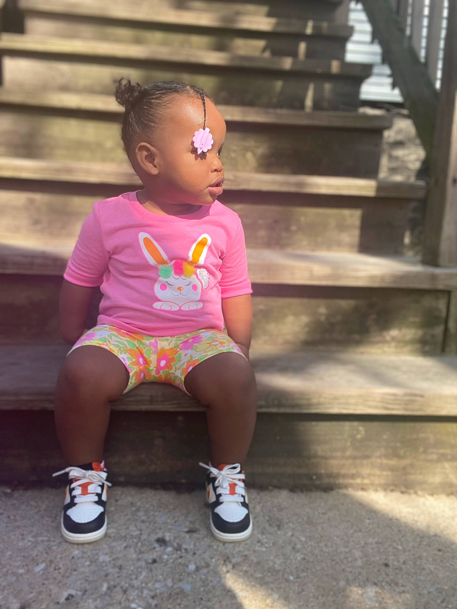 Jahnyla is registered to the contest to win money with this photo: baby_toddler_clothing, child, eyewear, flash_photography, fun, grass, happy, head, human_leg, knee, leisure, magenta, person, sandal, shorts, sitting, sock, t_shirt, thigh, toddler