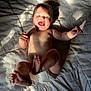 Alden joined the competition — help win amazing prizes! baby, barefoot, bed, blanket, child, cute, diaper, expression, happy, human, indoors, infant, laughing, lying_down, playful, shadow, skin, smiling, sunlight, young