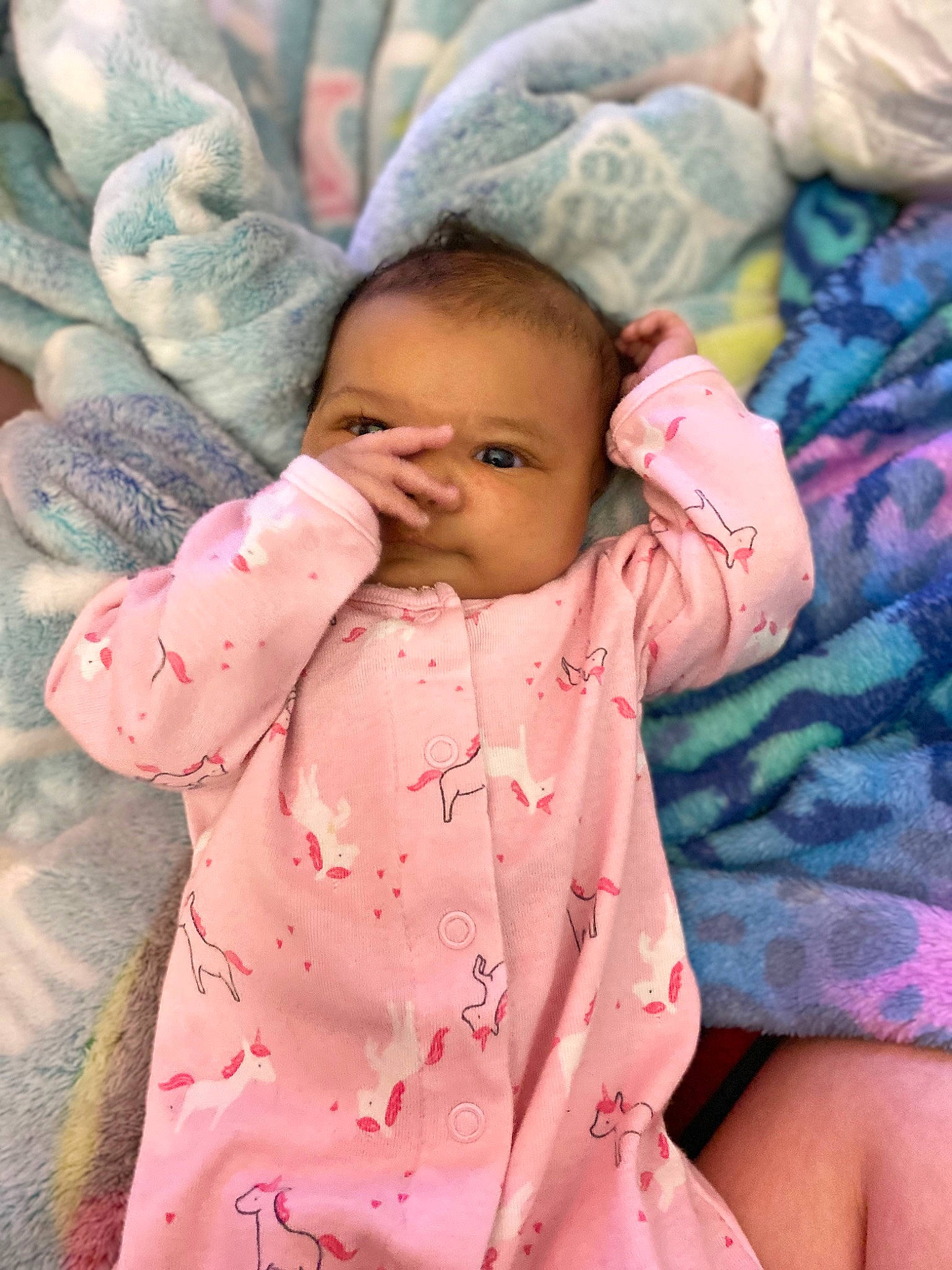 Kasey joined the competition — help win amazing prizes! baby, baby_toddler_clothing, cheek, child, comfort, dress, face, facial_expression, finger, grass, happy, head, linens, lip, mouth, nose, person, pink, skin, sleeve