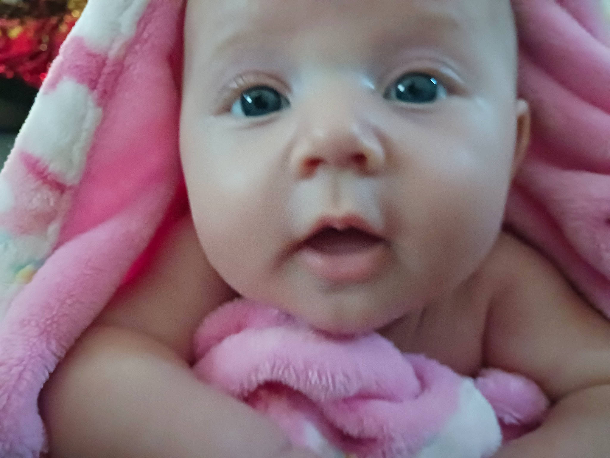 Kinsley joined the competition — help win amazing prizes! baby, baby_toddler_clothing, cheek, child, close_up, eyelash, finger, grass, happy, iris, lip, nail, nose, peach, person, pink, skin, smile, thumb, toddler