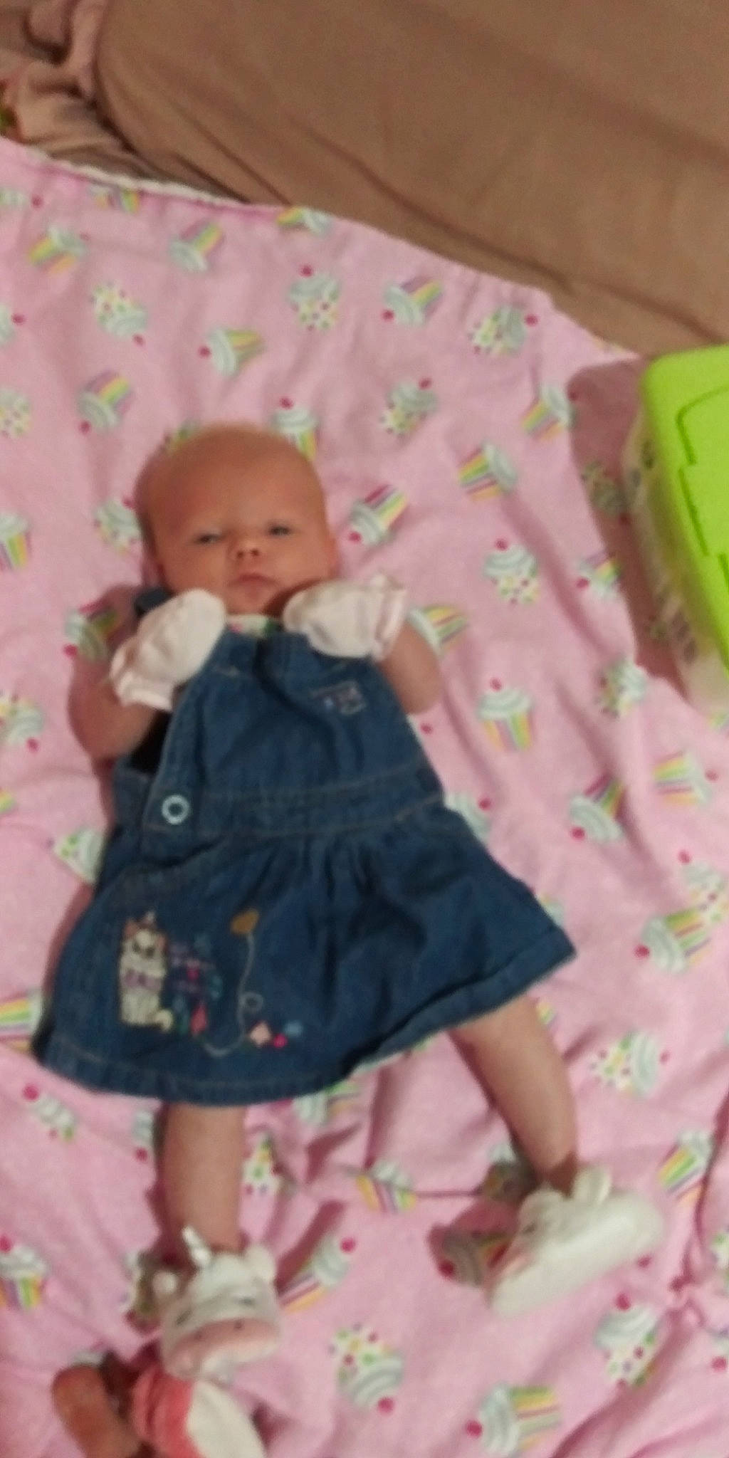 Emerie joined the competition — help win amazing prizes! baby, cheek, child, design, nap_mat, pattern, person, pink, play, skin, toddler