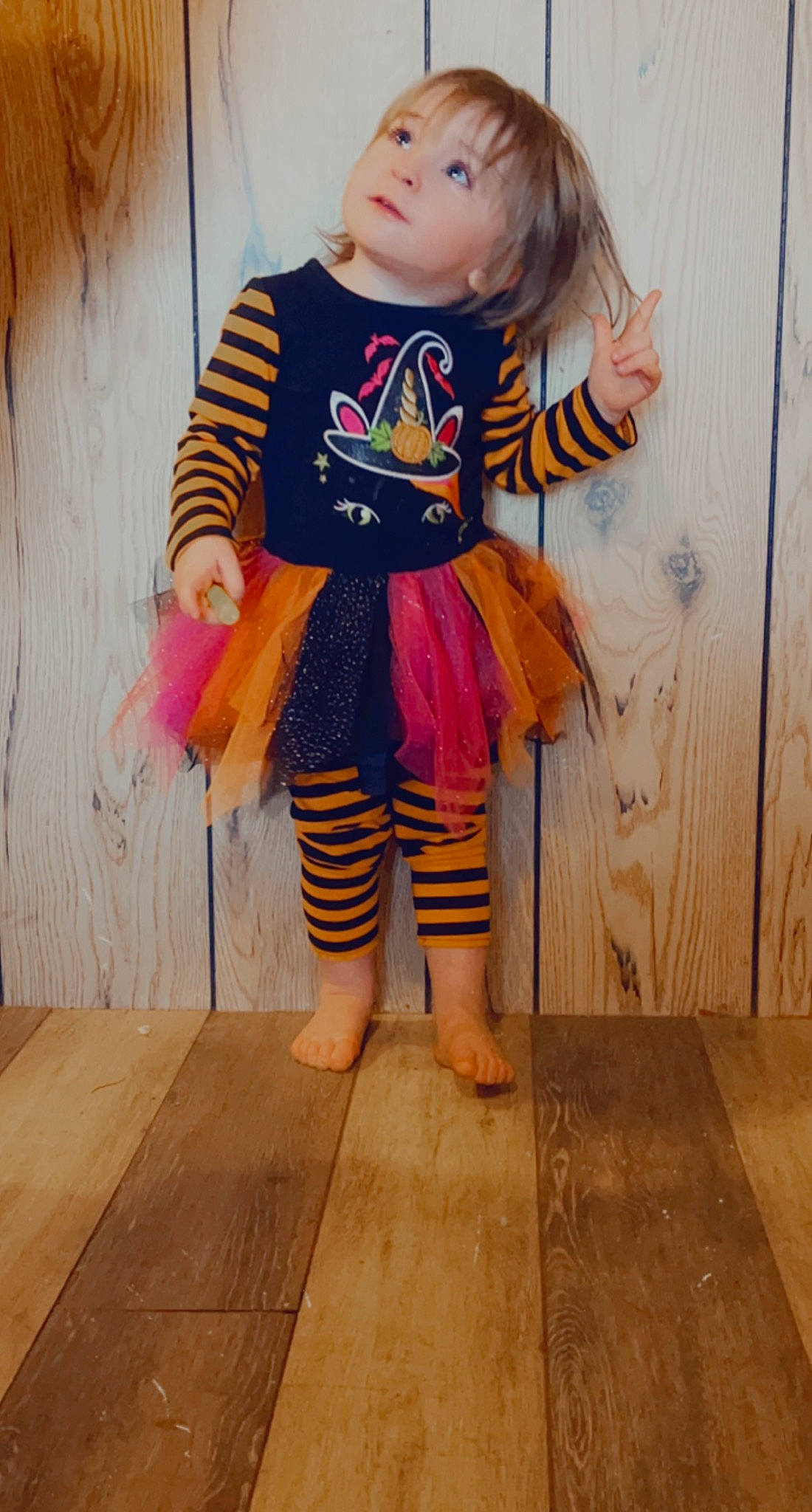 Jersey joined the competition — help win amazing prizes! baby_toddler_clothing, day_dress, dress, fashion_design, flooring, hardwood, leg, magenta, orange, pattern, peach, person, pink, shorts, sleeve, t_shirt, thigh, toddler, waist, wood