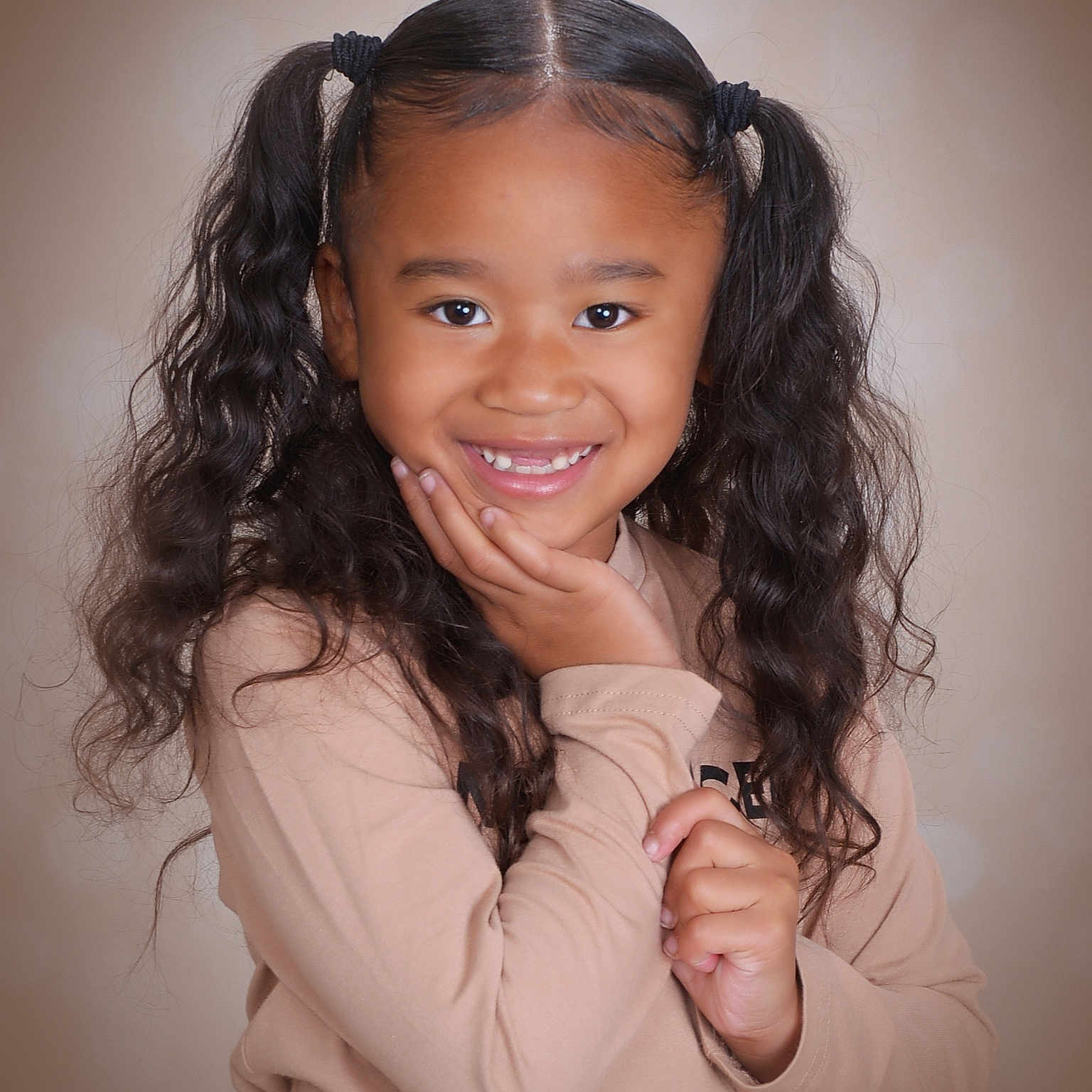 Taija Jade is registered to the contest to win money with this photo: bodypart, child, clothing, face, female, finger, girl, hair, hand, happy, head, knitwear, longsleeve, mouth, person, photography, portrait, sleeve, smile, sweater