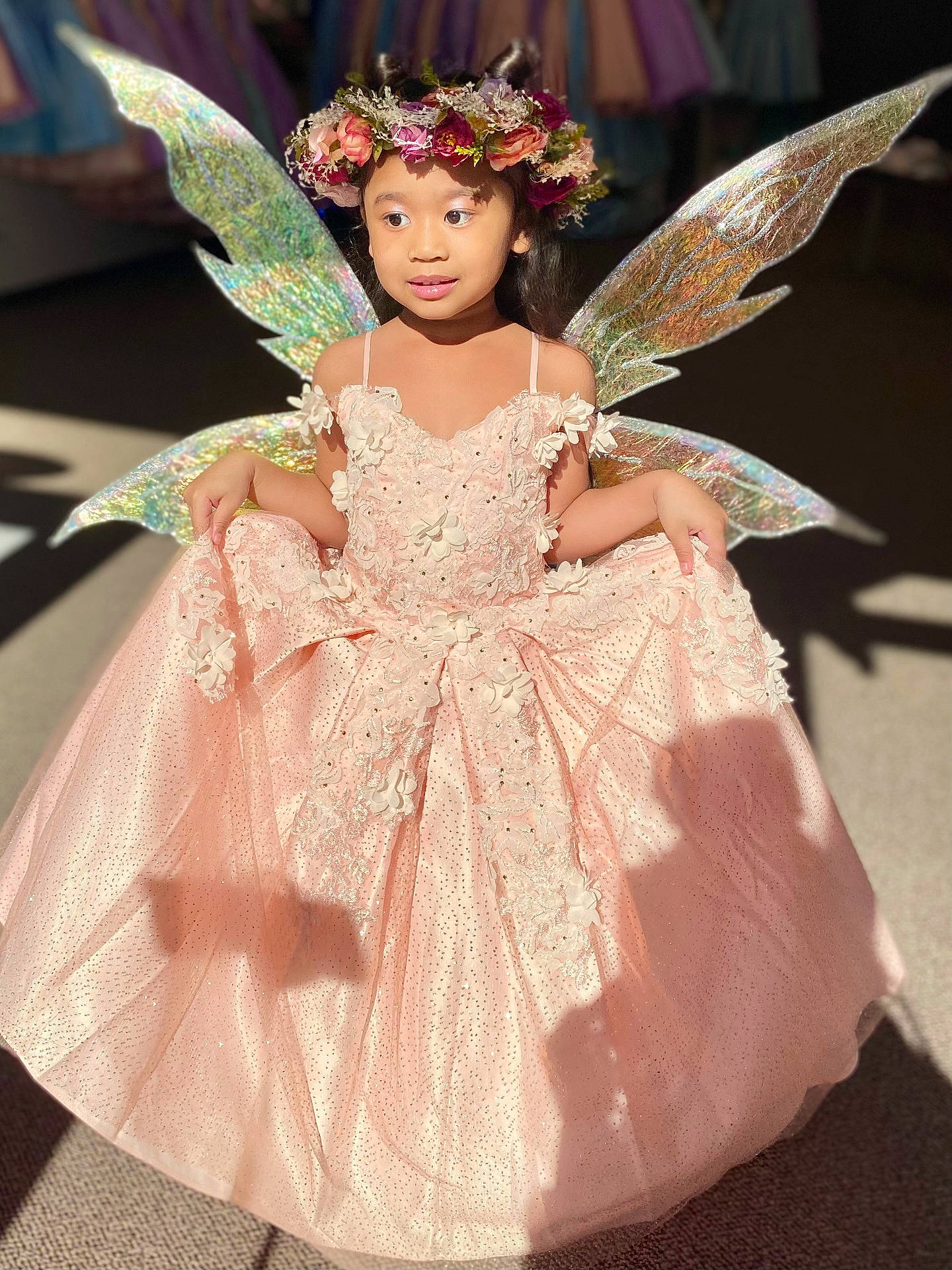Taija Jade is registered to the contest to win money with this photo: child, clothing, costume, doll, dress, face, fashion, female, flower, flowerarrangement, flowerbouquet, formalwear, girl, gown, head, person, plant, toy, wedding, weddinggown